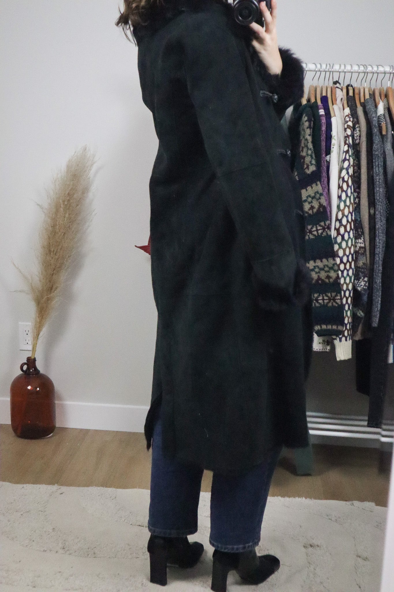 Vintage x Danier x Shearling Suede Coat (XS/S)