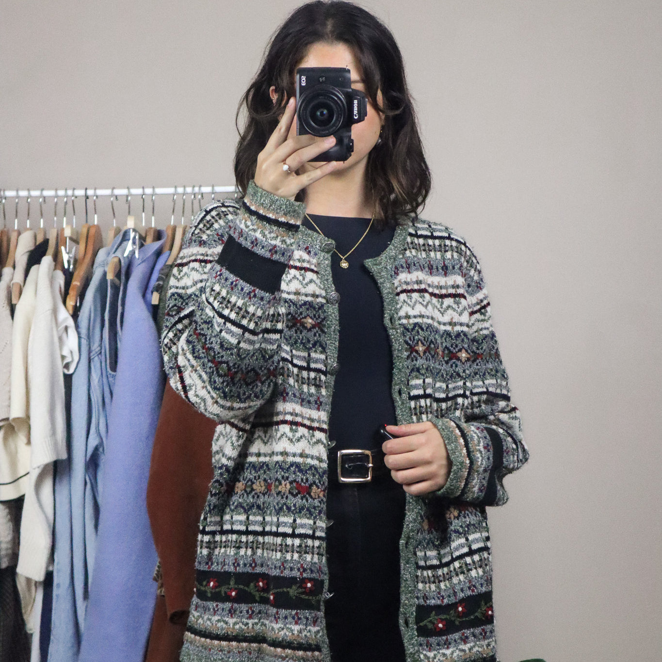 Vintage x Embroidered Cardigan (L/XL)