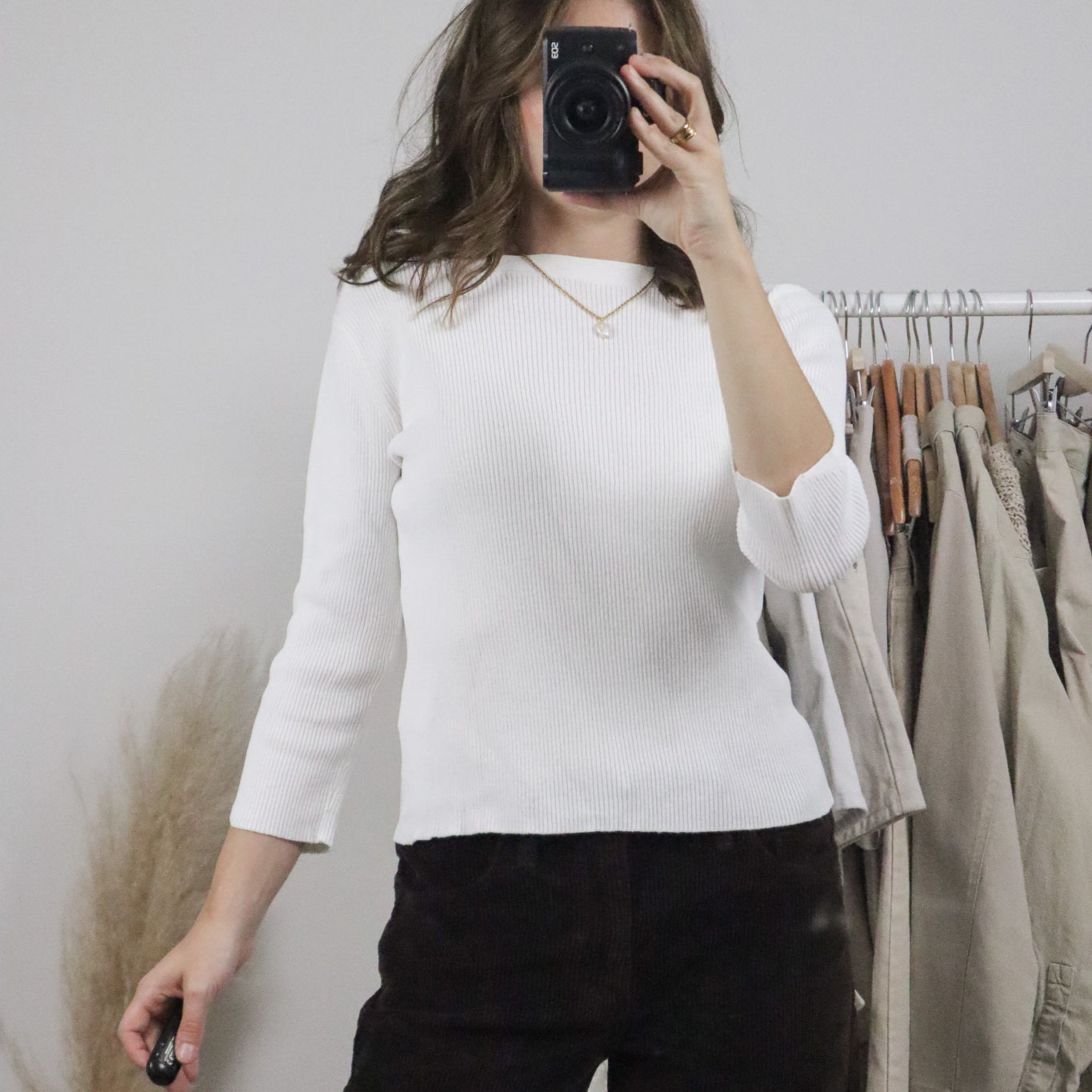 Vintage x 3/4 Sleeve Top (S)