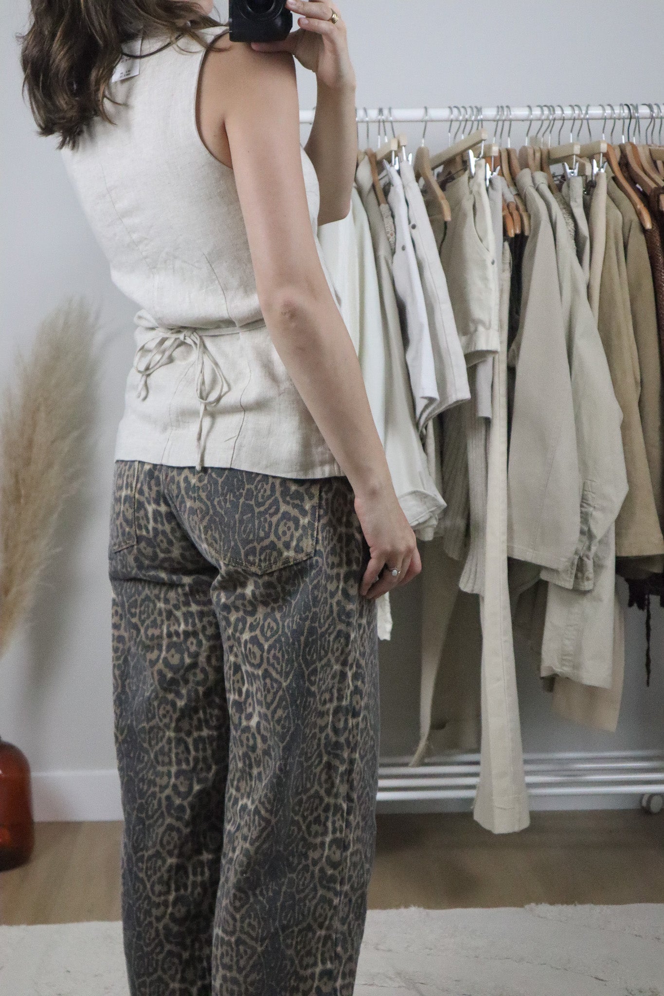 NWT x A&F x Linen Blend Tie Vest (XS/S)