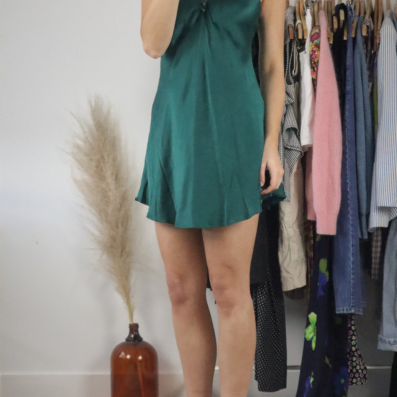 Vintage x Silk Slip Dress (S)