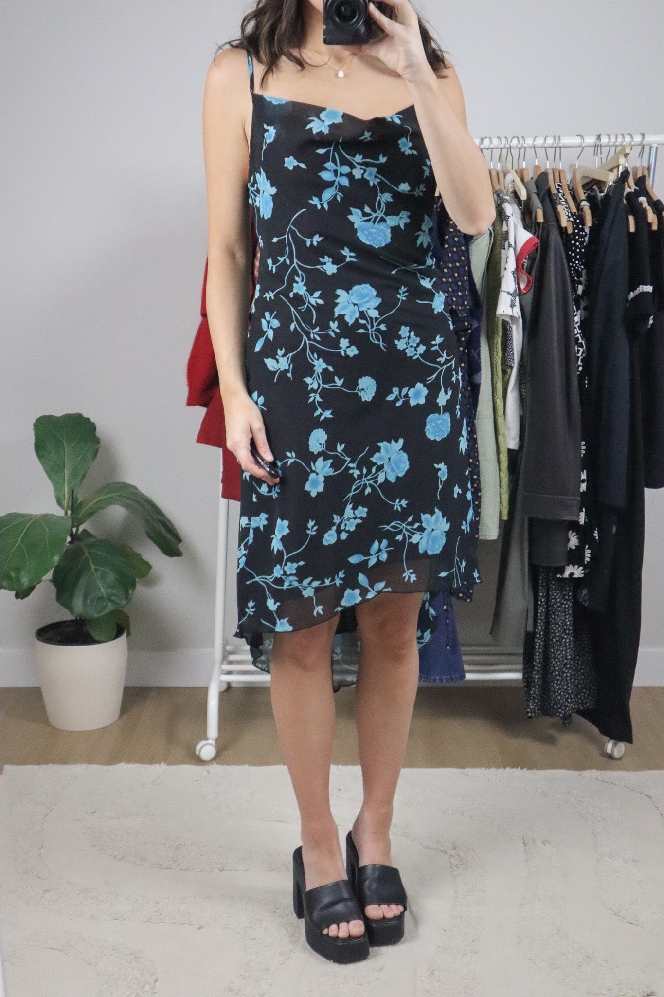 Vintage x Floral Cowl Neck Dress (10)