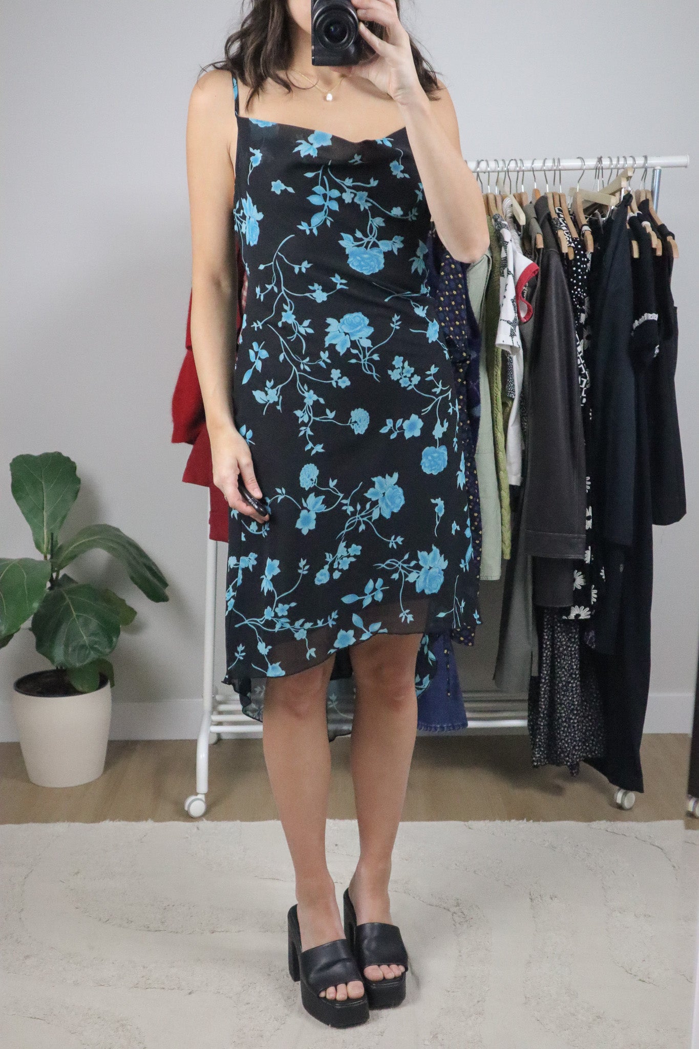 Vintage x Floral Cowl Neck Dress (10)