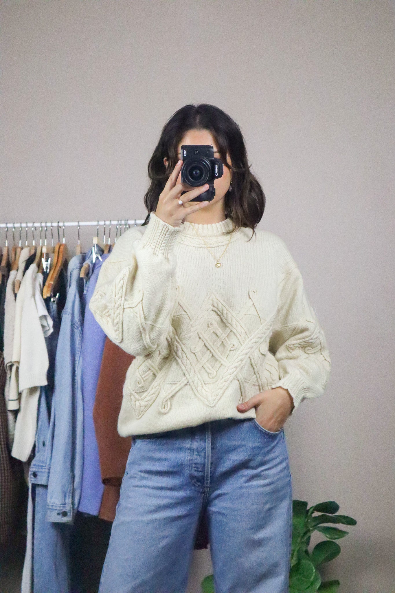 Vintage x Textured Wool Blend Sweater (M/L)