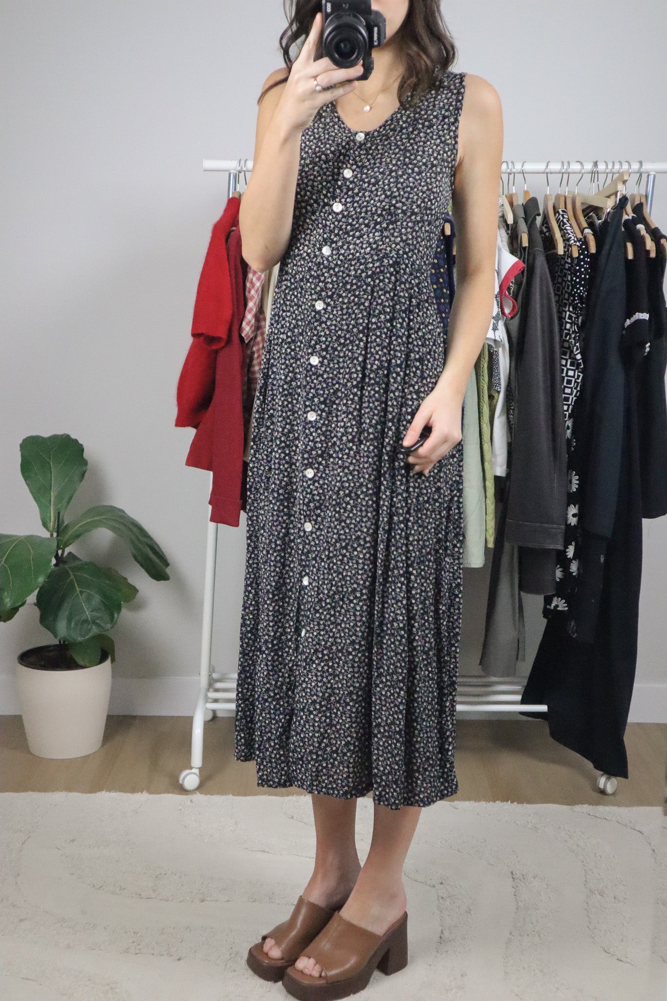 Vintage x Floral Button Maxi Dress (6)