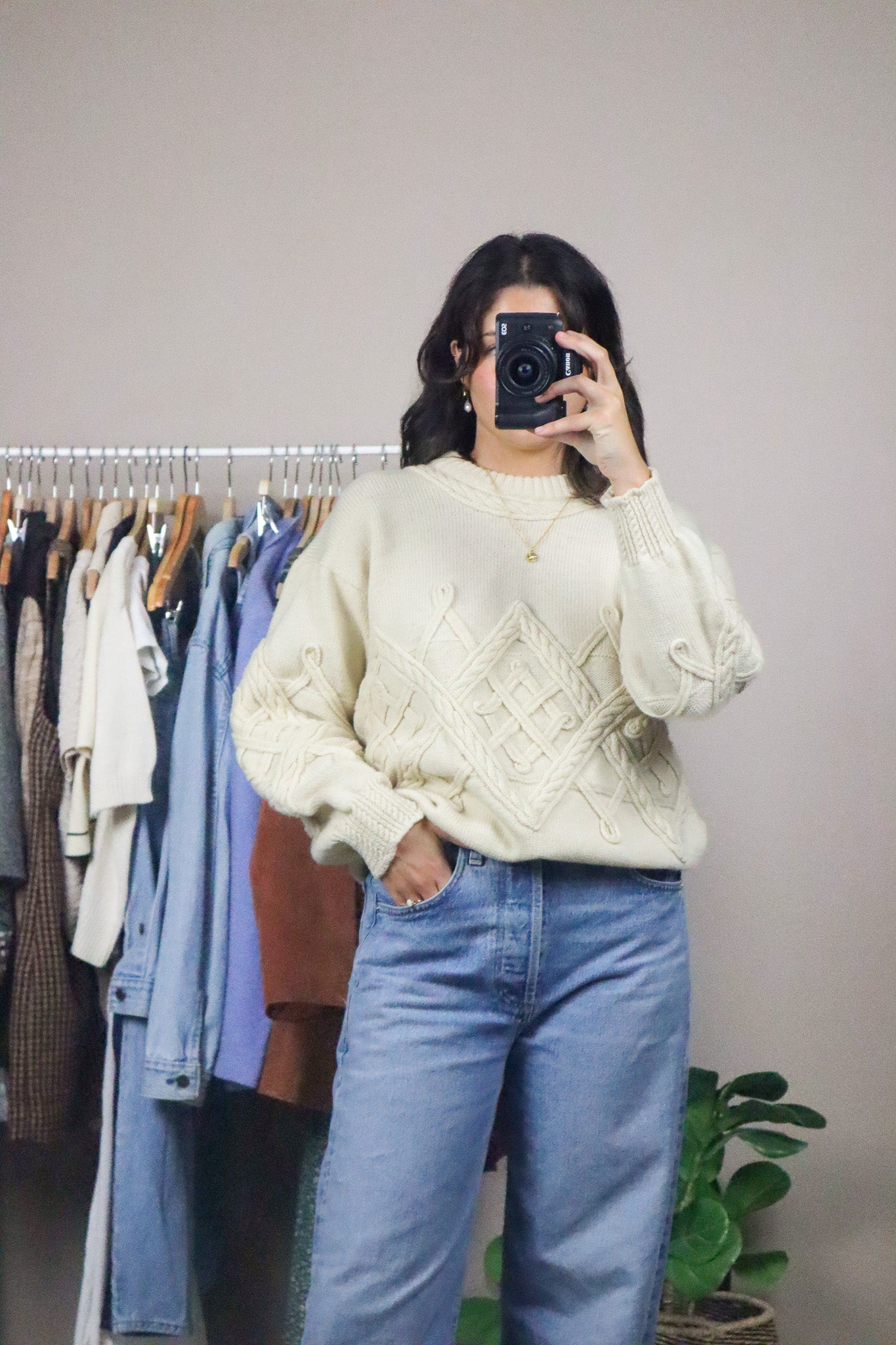 Vintage x Textured Wool Blend Sweater (M/L)