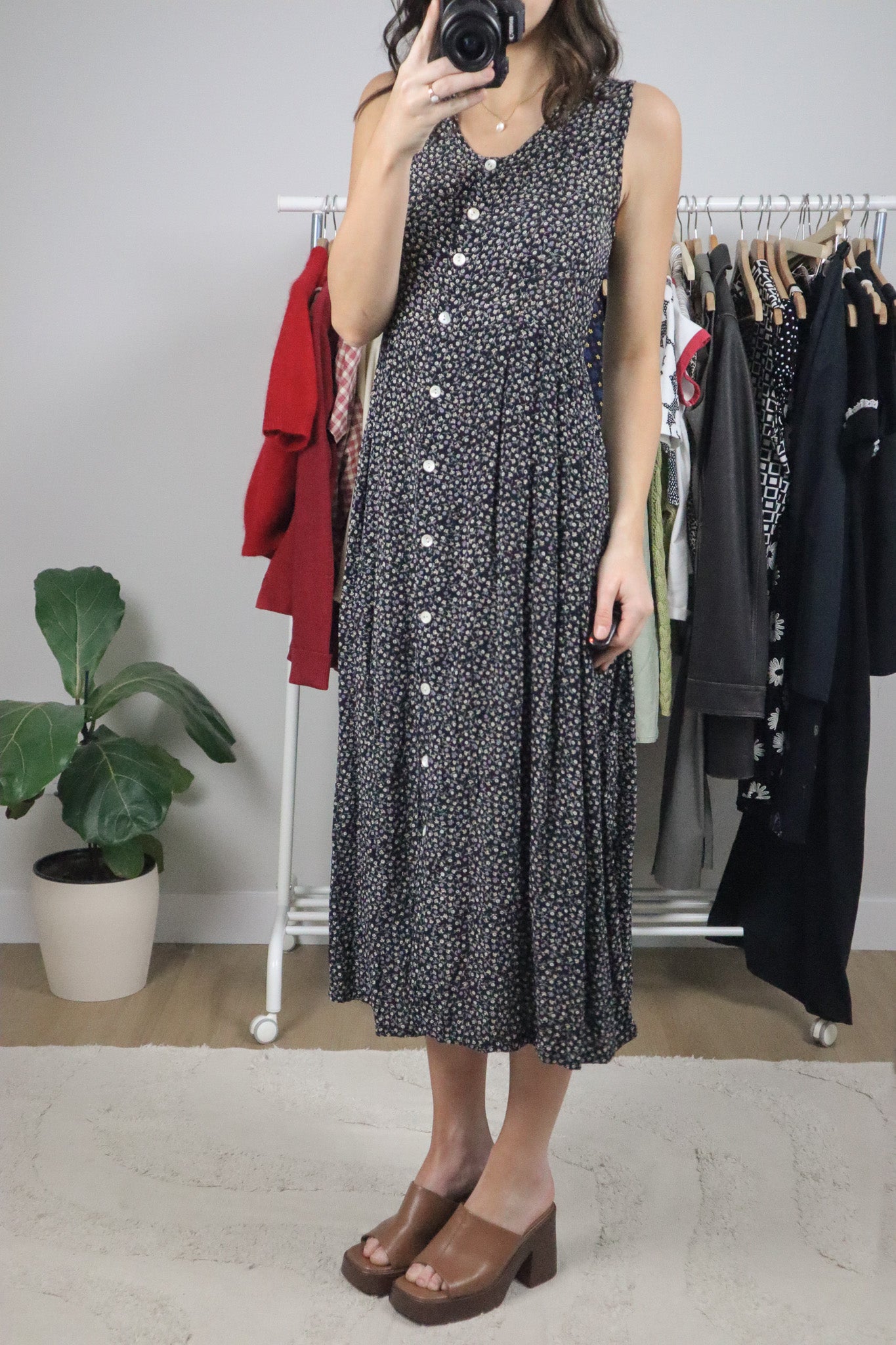 Vintage x Floral Button Maxi Dress (6)
