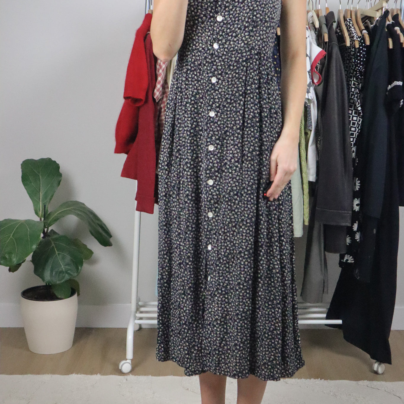 Vintage x Floral Button Maxi Dress (6)