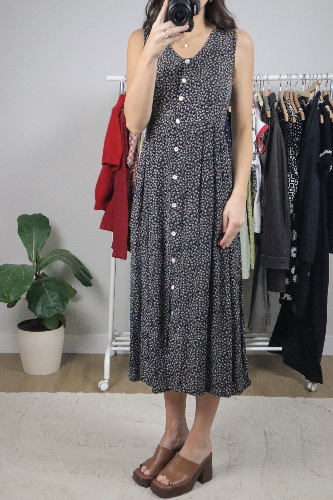 Vintage x Floral Button Maxi Dress (6)
