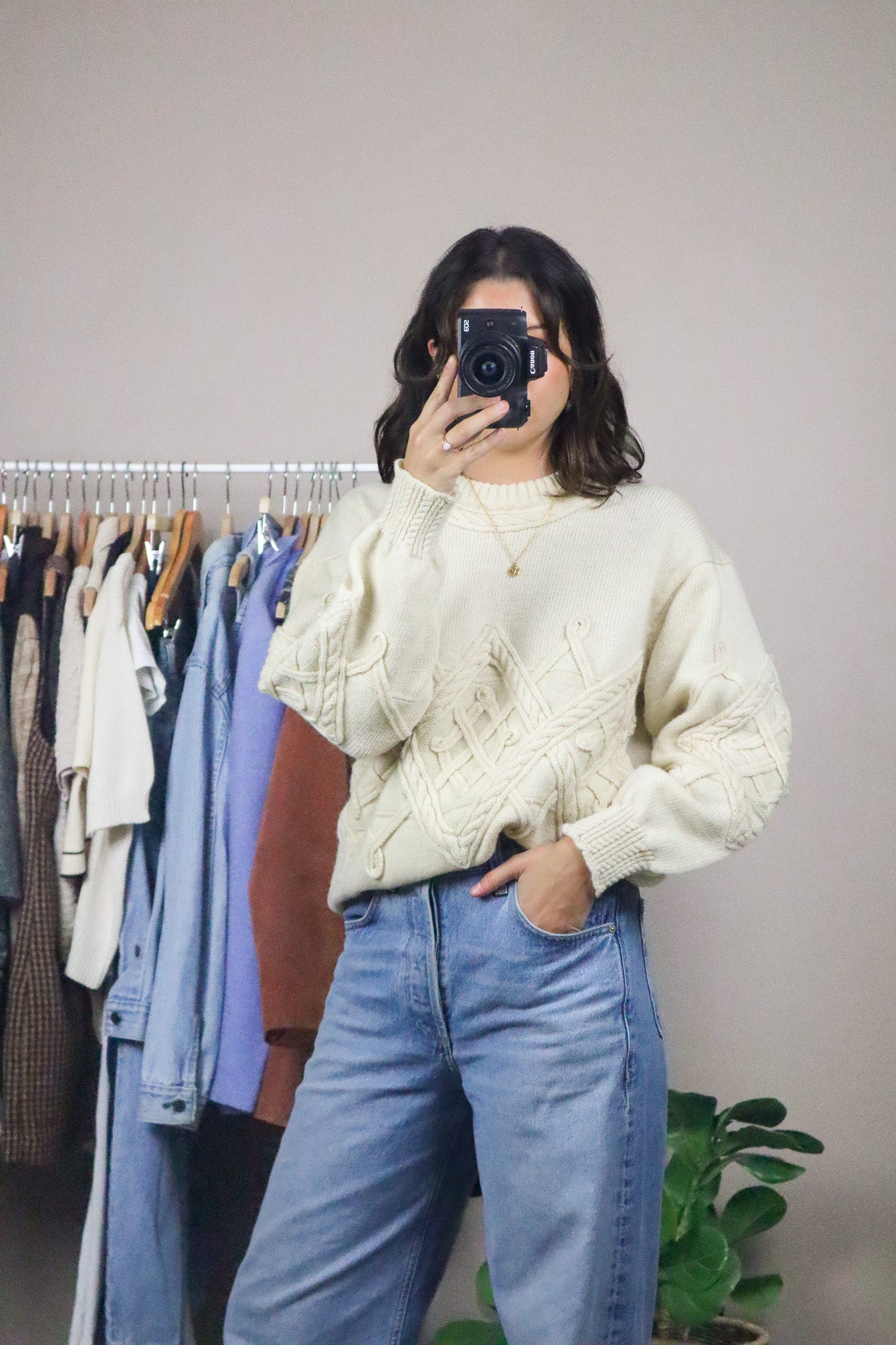 Vintage x Textured Wool Blend Sweater (M/L)
