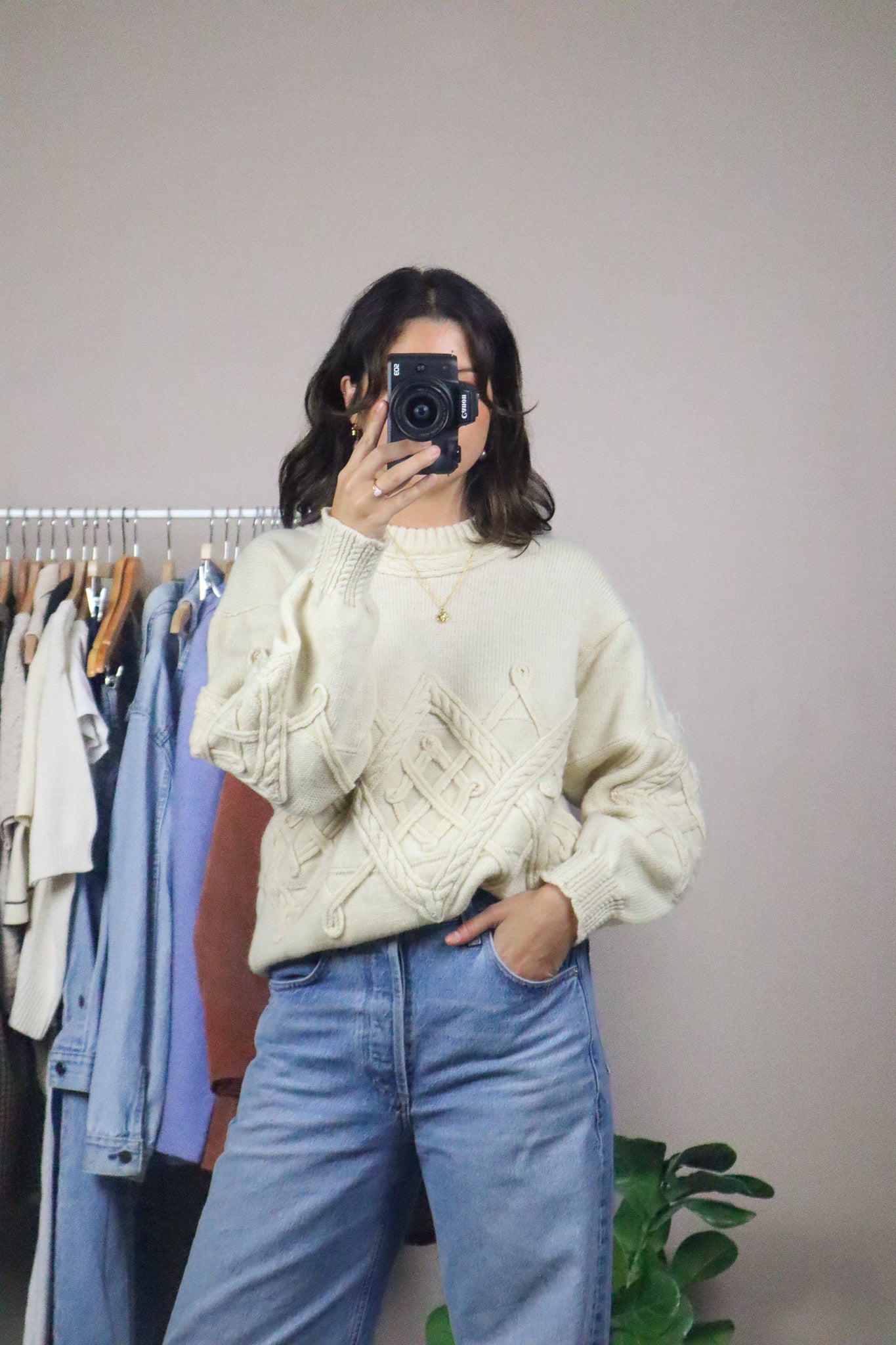 Vintage x Textured Wool Blend Sweater (M/L)