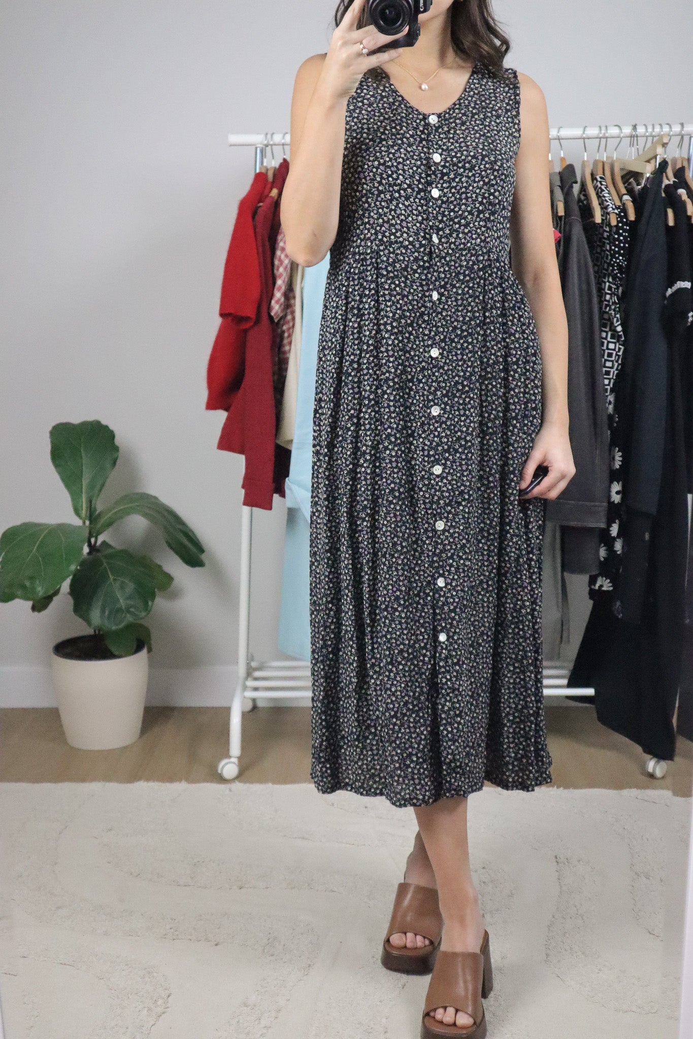 Vintage x Floral Button Maxi Dress (6)