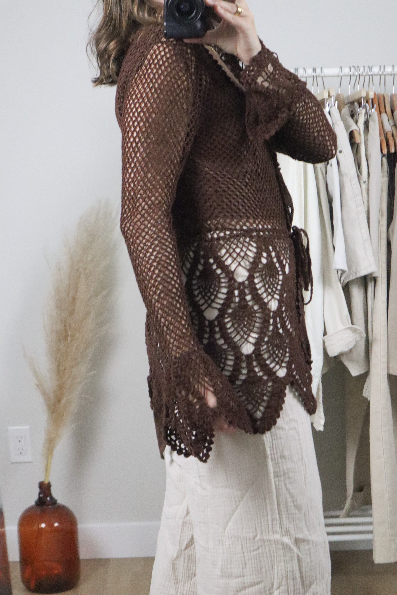 Vintage x Crochet Cardigan (S)