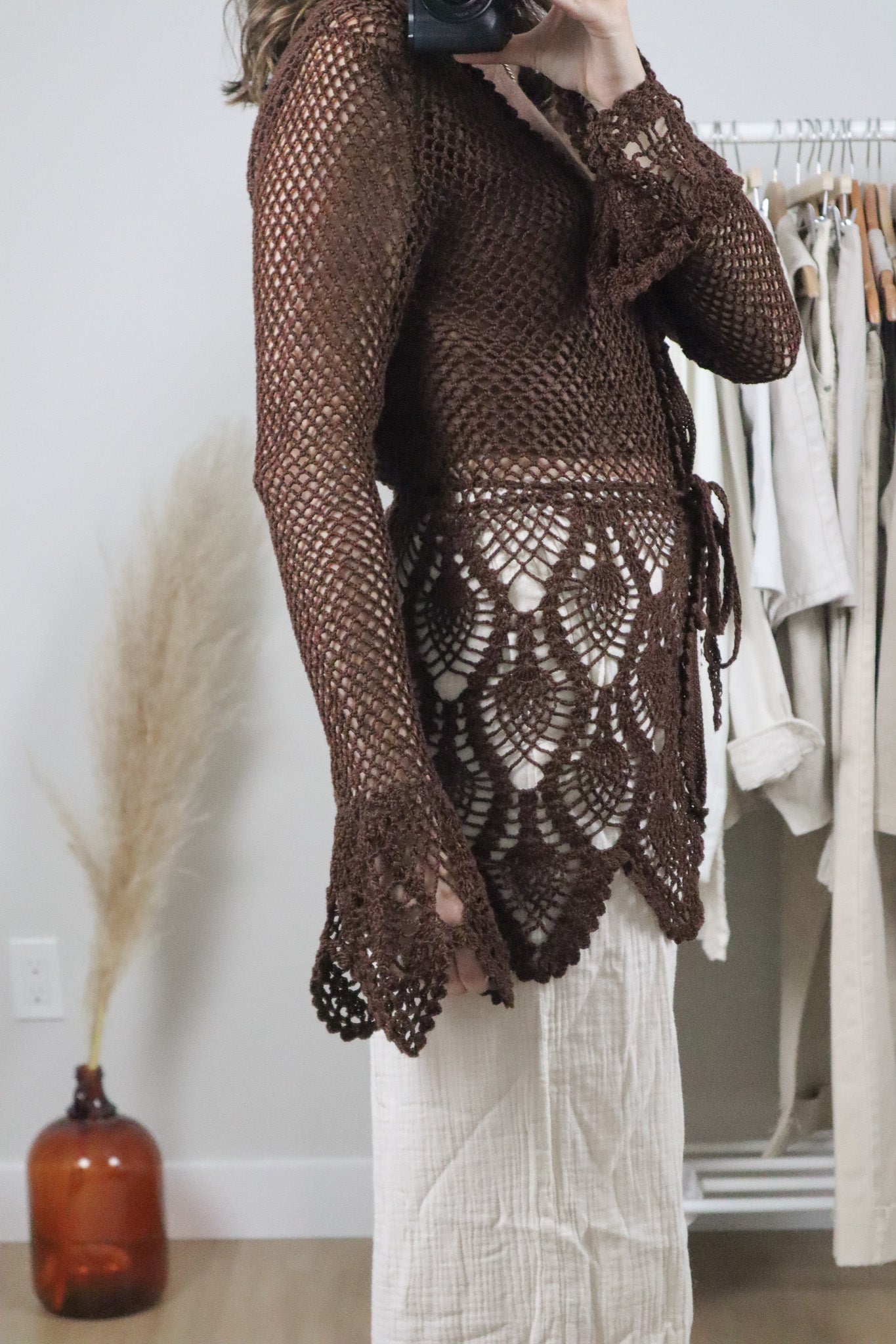 Vintage x Crochet Cardigan (S)