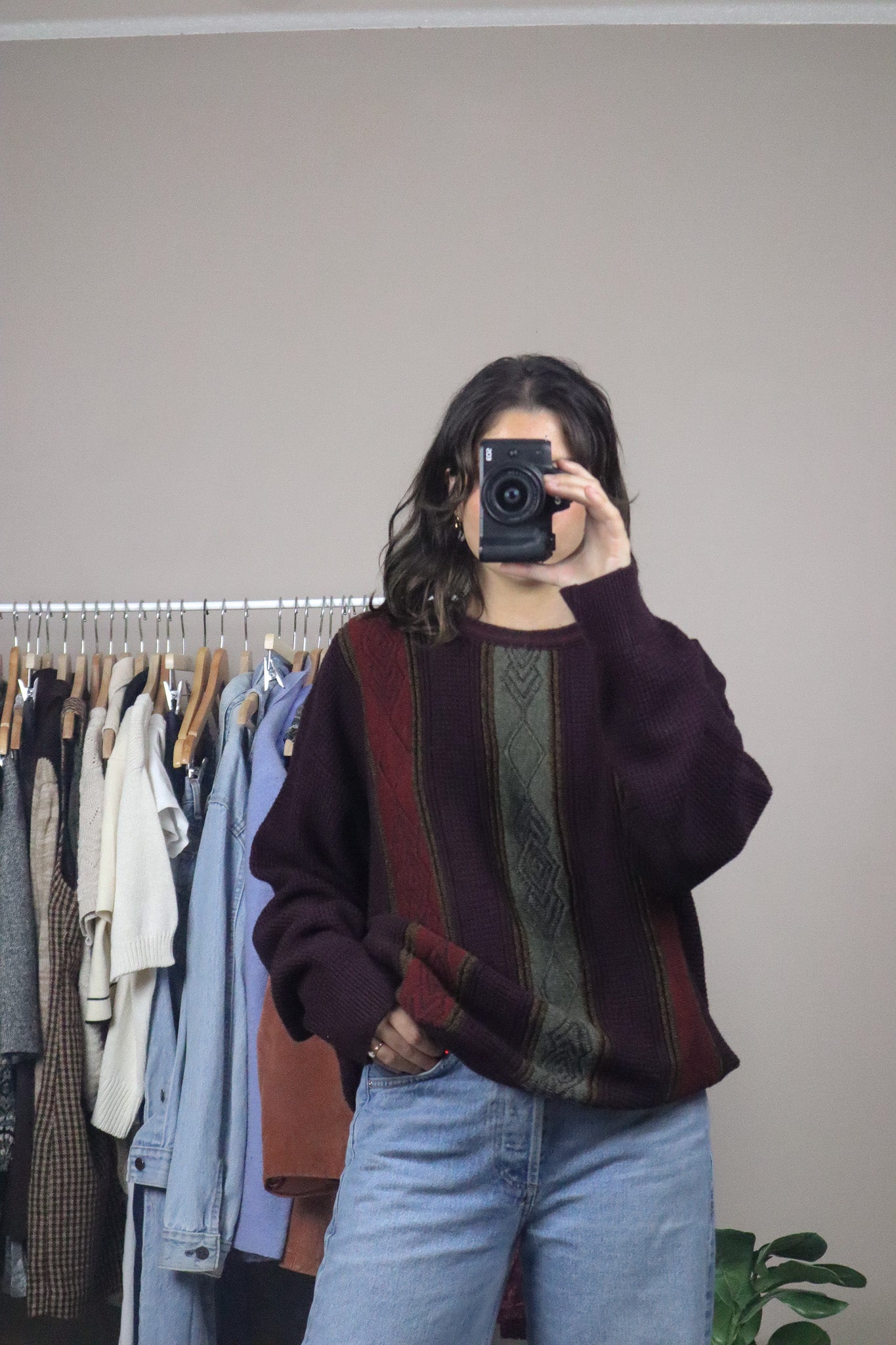 Made in Canada x Vintage x Wool Blend Patterned Knit (XL)