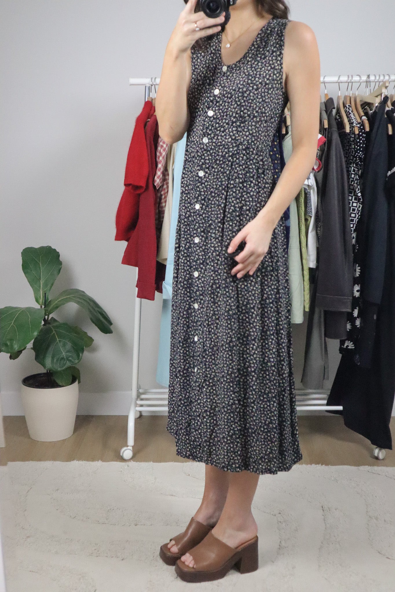 Vintage x Floral Button Maxi Dress (6)