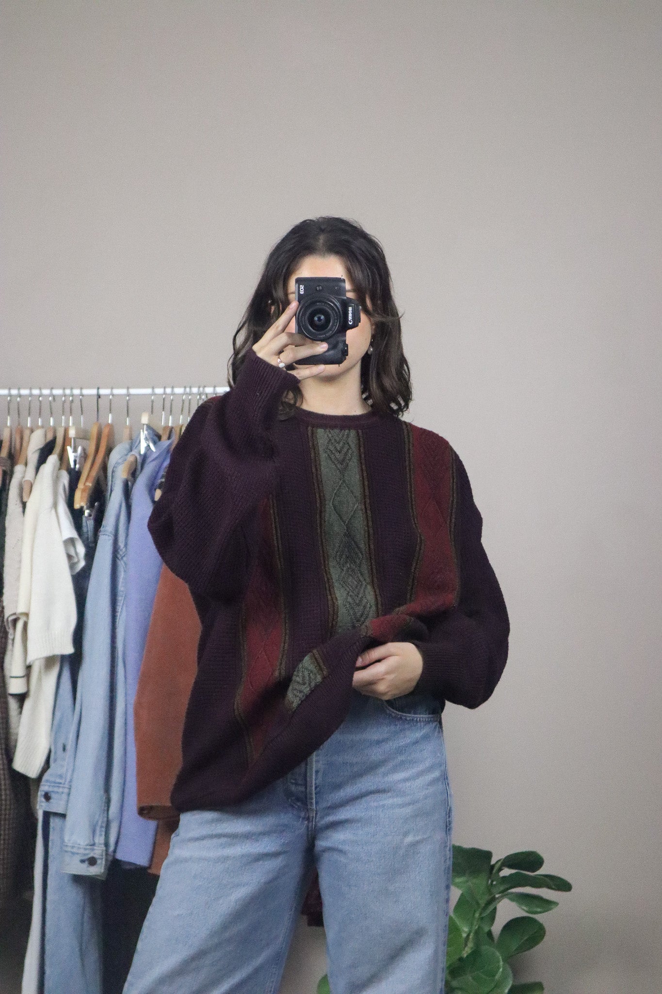 Made in Canada x Vintage x Wool Blend Patterned Knit (XL)