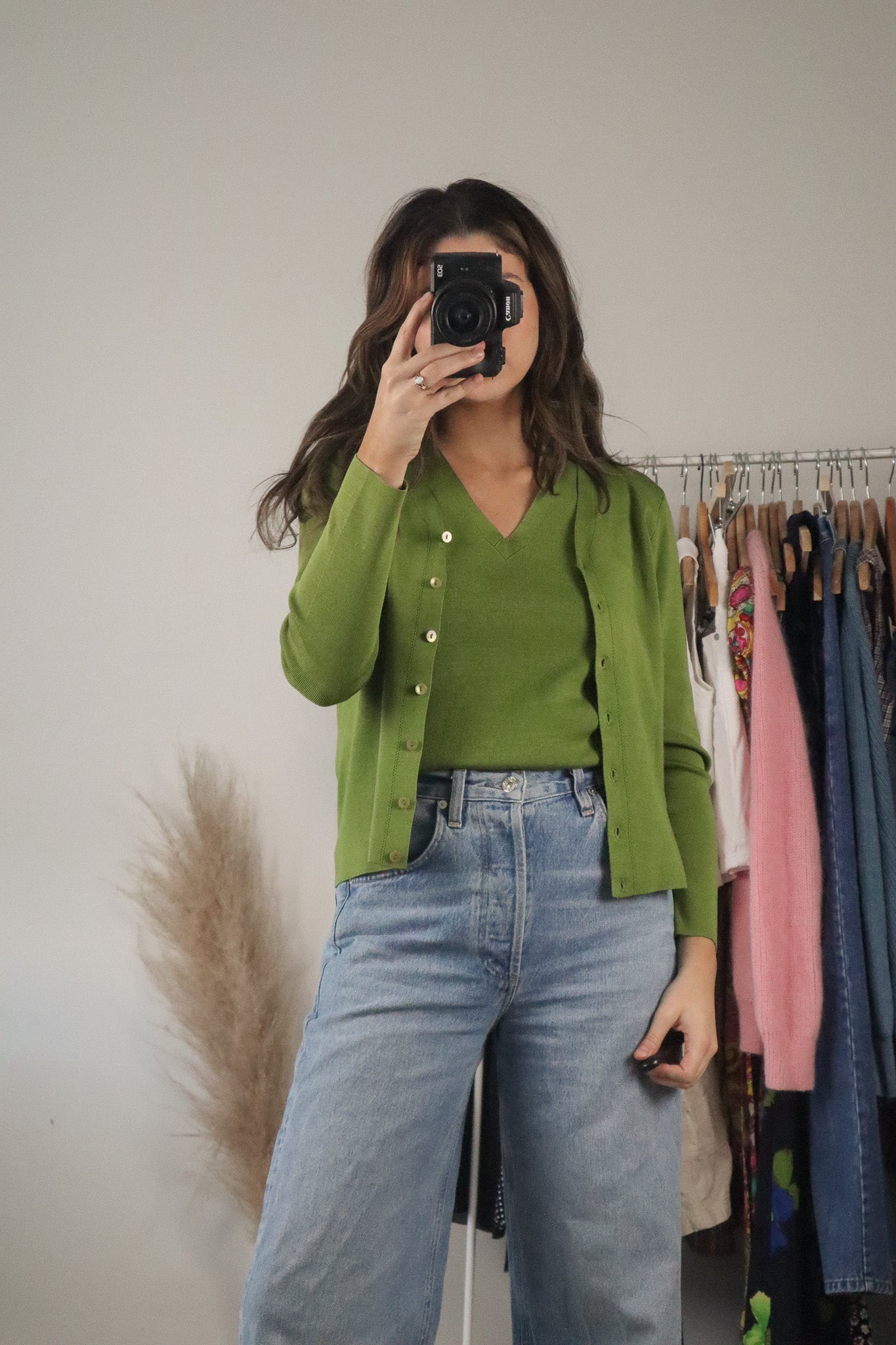 Vintage x Two-Piece Silk Blend Set (S)