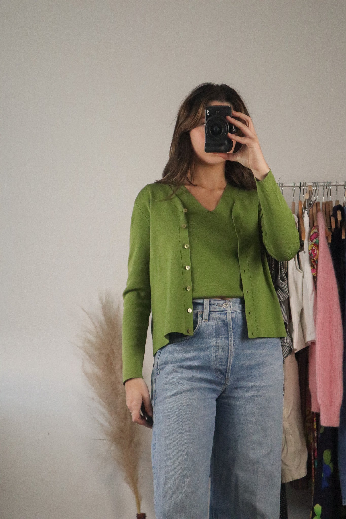 Vintage x Two-Piece Silk Blend Set (S)