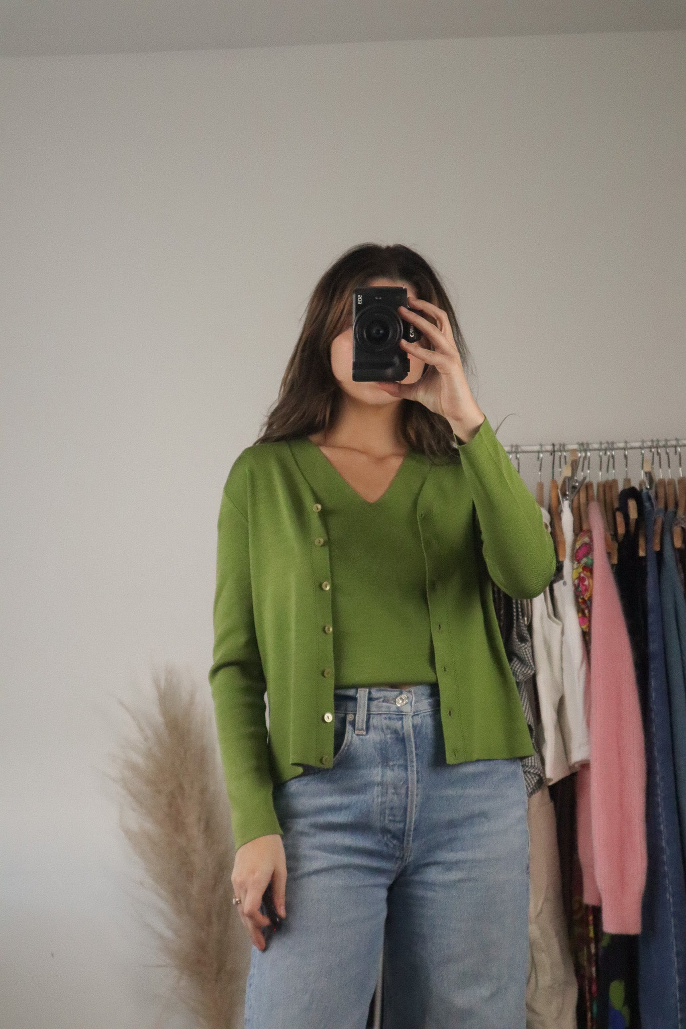 Vintage x Two-Piece Silk Blend Set (S)