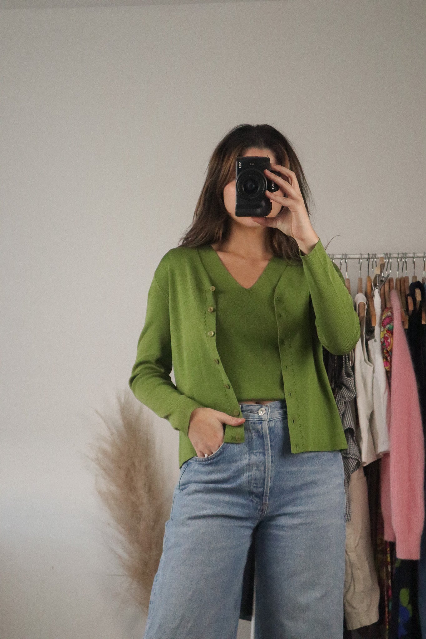 Vintage x Two-Piece Silk Blend Set (S)