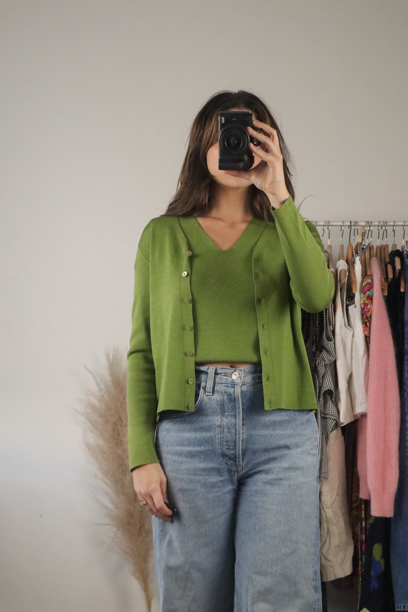 Vintage x Two-Piece Silk Blend Set (S)