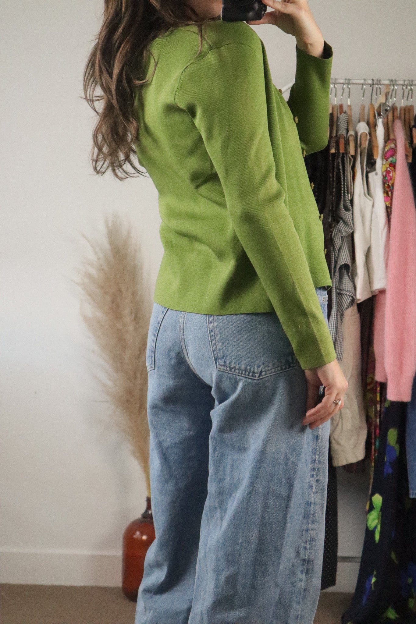 Vintage x Two-Piece Silk Blend Set (S)