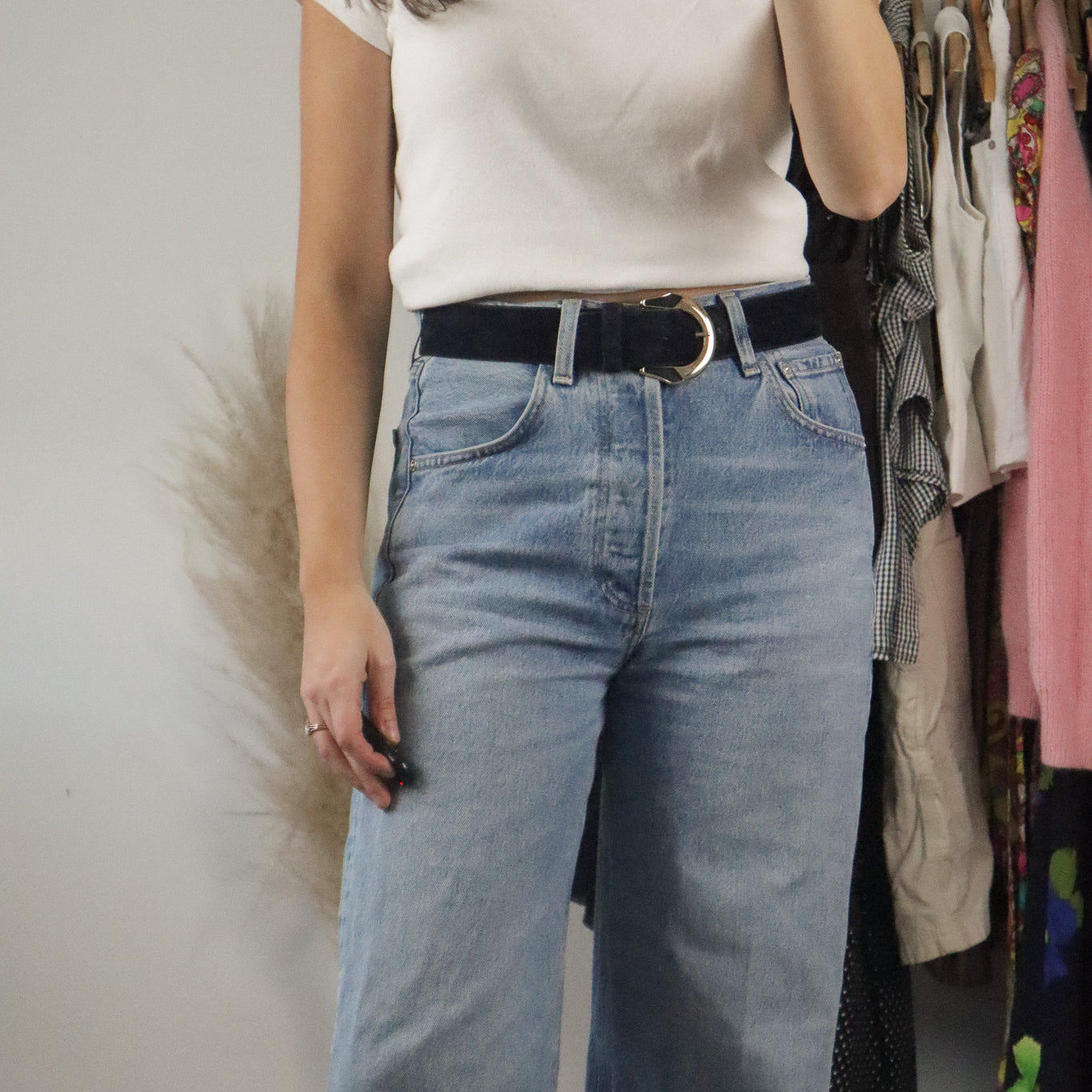 Vintage x Suede Belt (S)