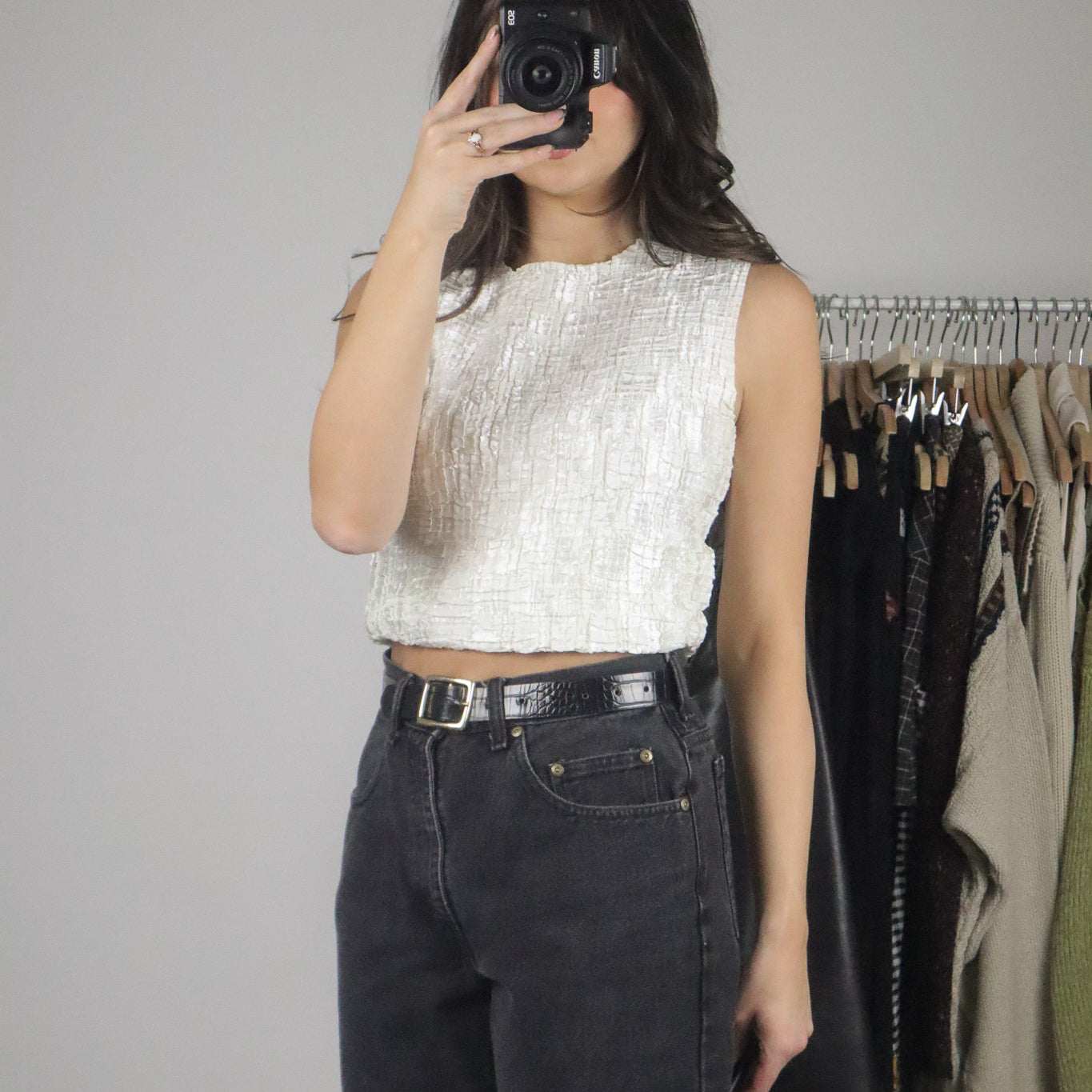 Made in USA x Vintage x Textured Tank Top (M)