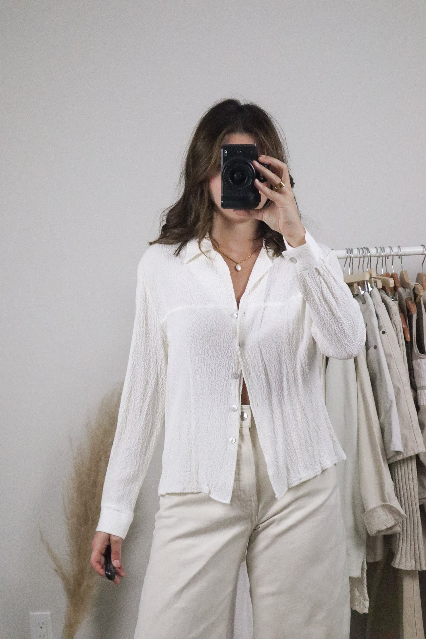 Made in Canada x Vintage x Textured Blouse (M/L)