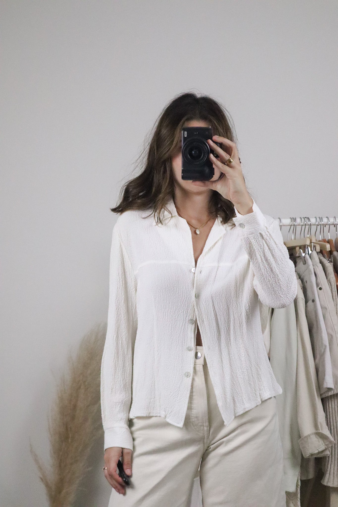 Made in Canada x Vintage x Textured Blouse (M/L)