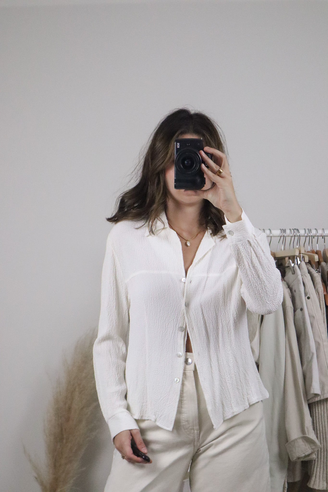 Made in Canada x Vintage x Textured Blouse (M/L)