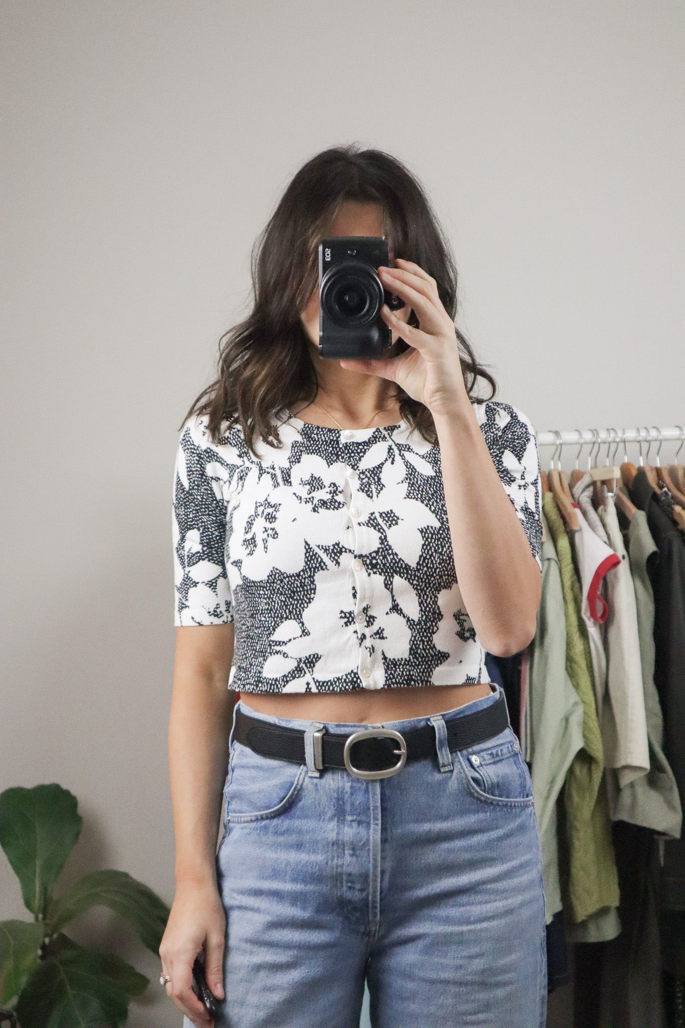 Vintage x Floral Cropped Cardigan (XS-S)
