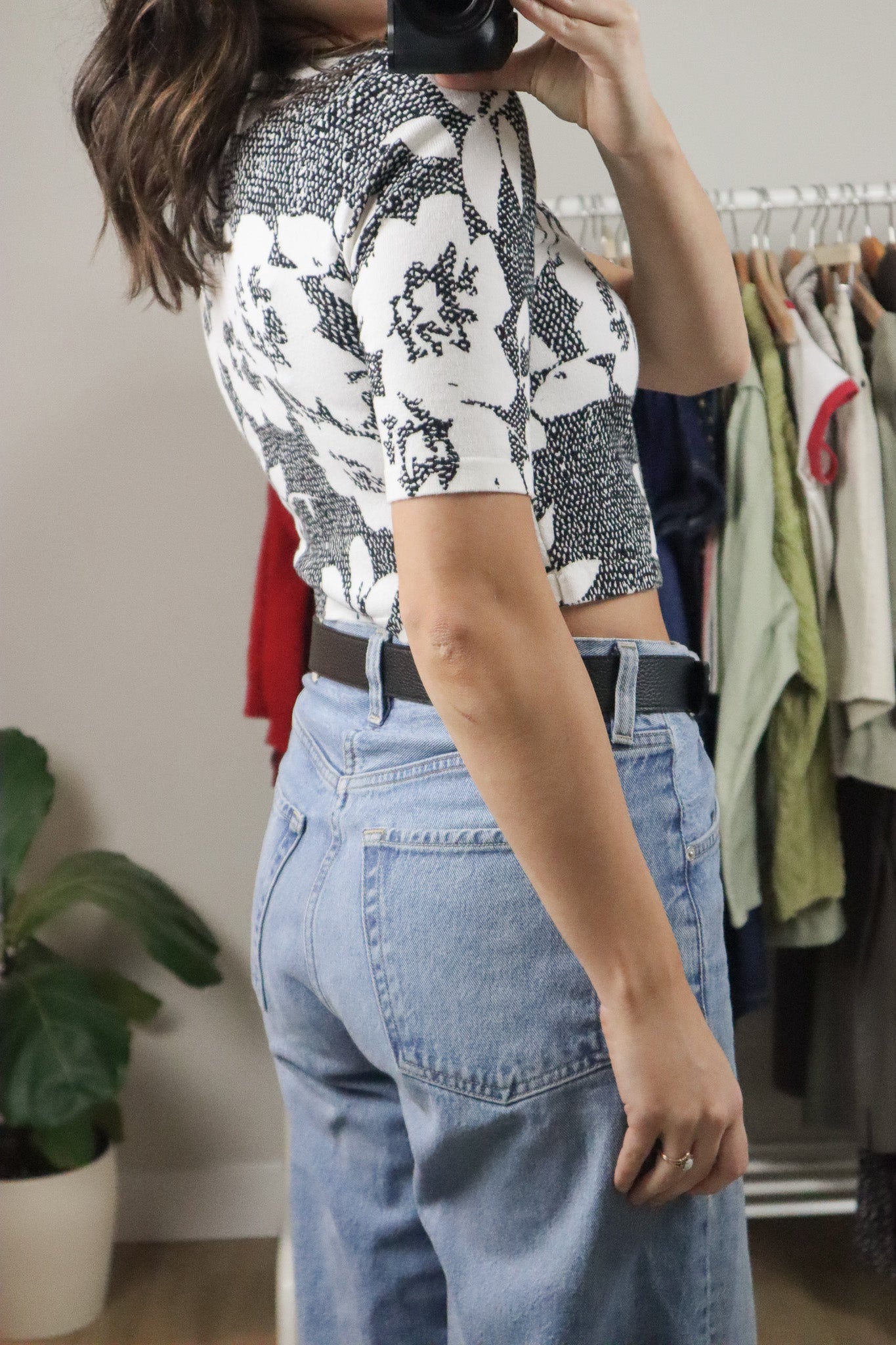 Vintage x Floral Cropped Cardigan (XS-S)