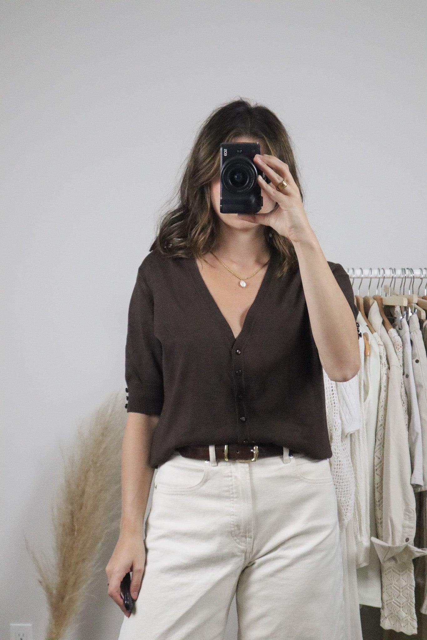 Vintage x Short-Sleeve Knit (L)