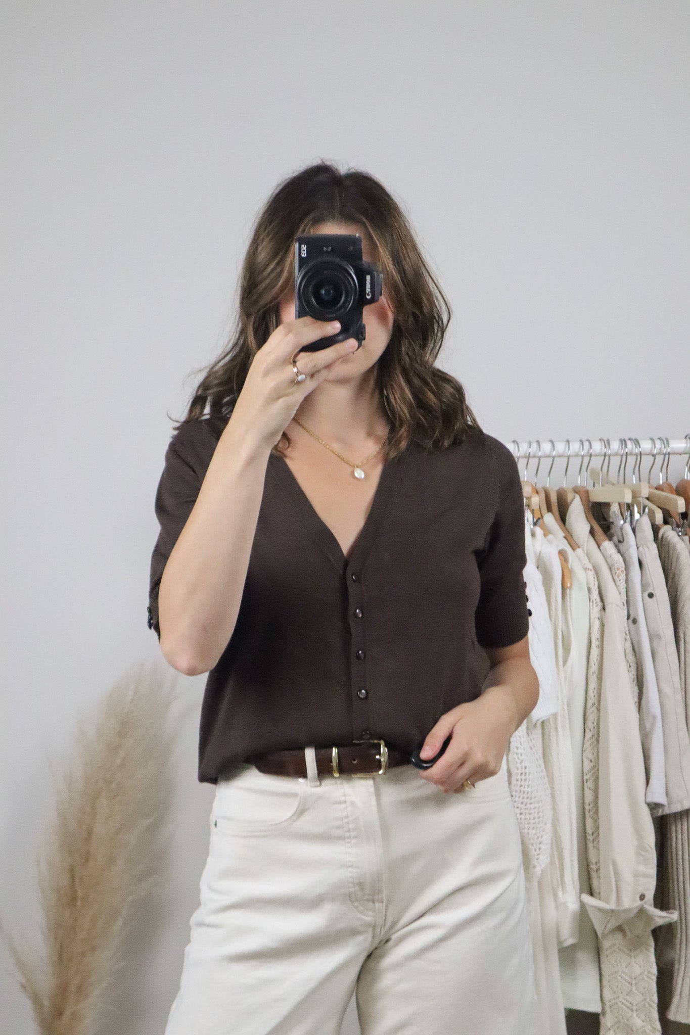 Vintage x Short-Sleeve Knit (L)