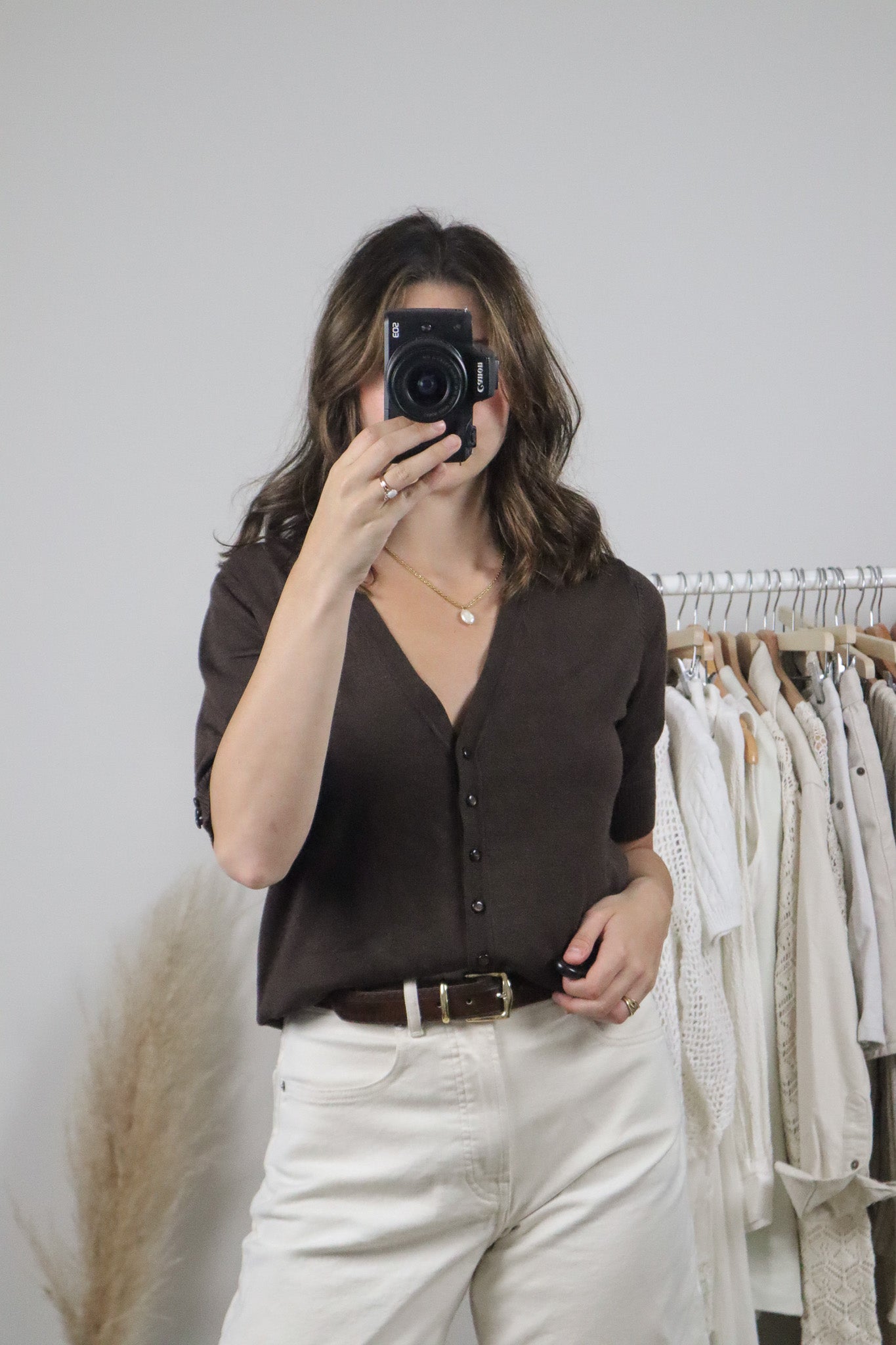 Vintage x Short-Sleeve Knit (L)