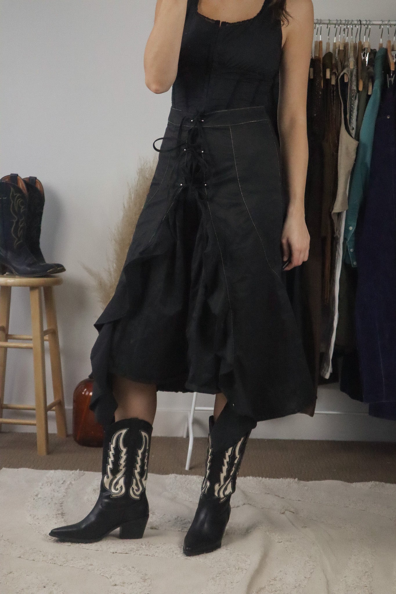 Vintage x Ruffle Midi Skirt (4)