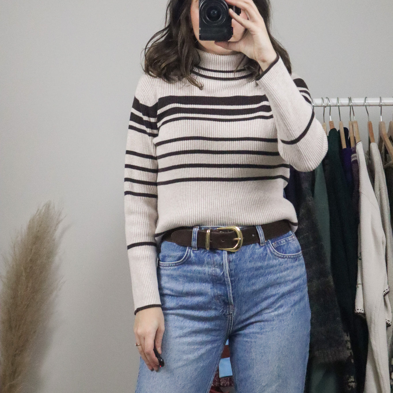 Vintage x Striped Turtleneck (M)