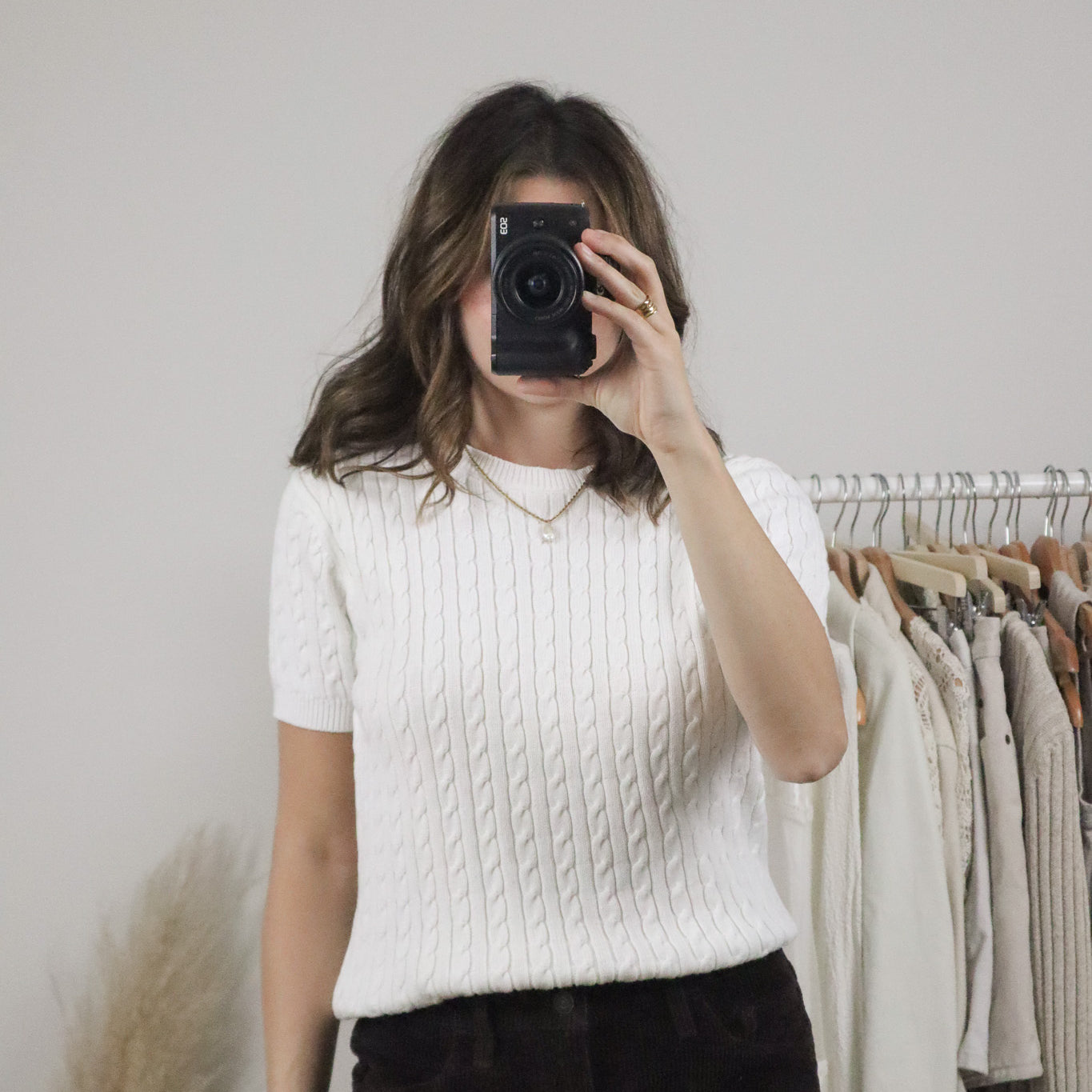 Vintage x Cotton Textured Short Sleeve Knit (S)