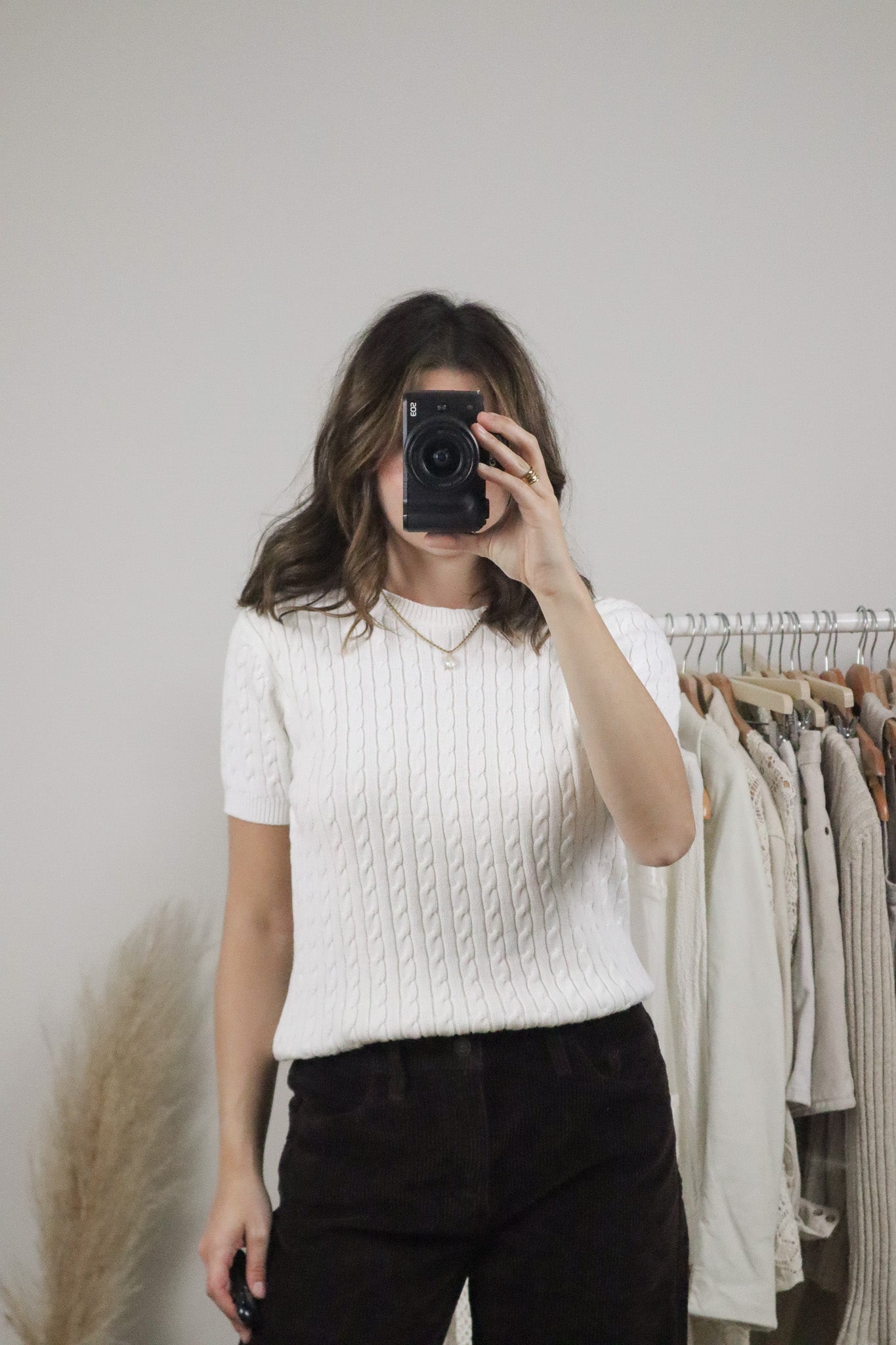 Vintage x Cotton Textured Short Sleeve Knit (S)