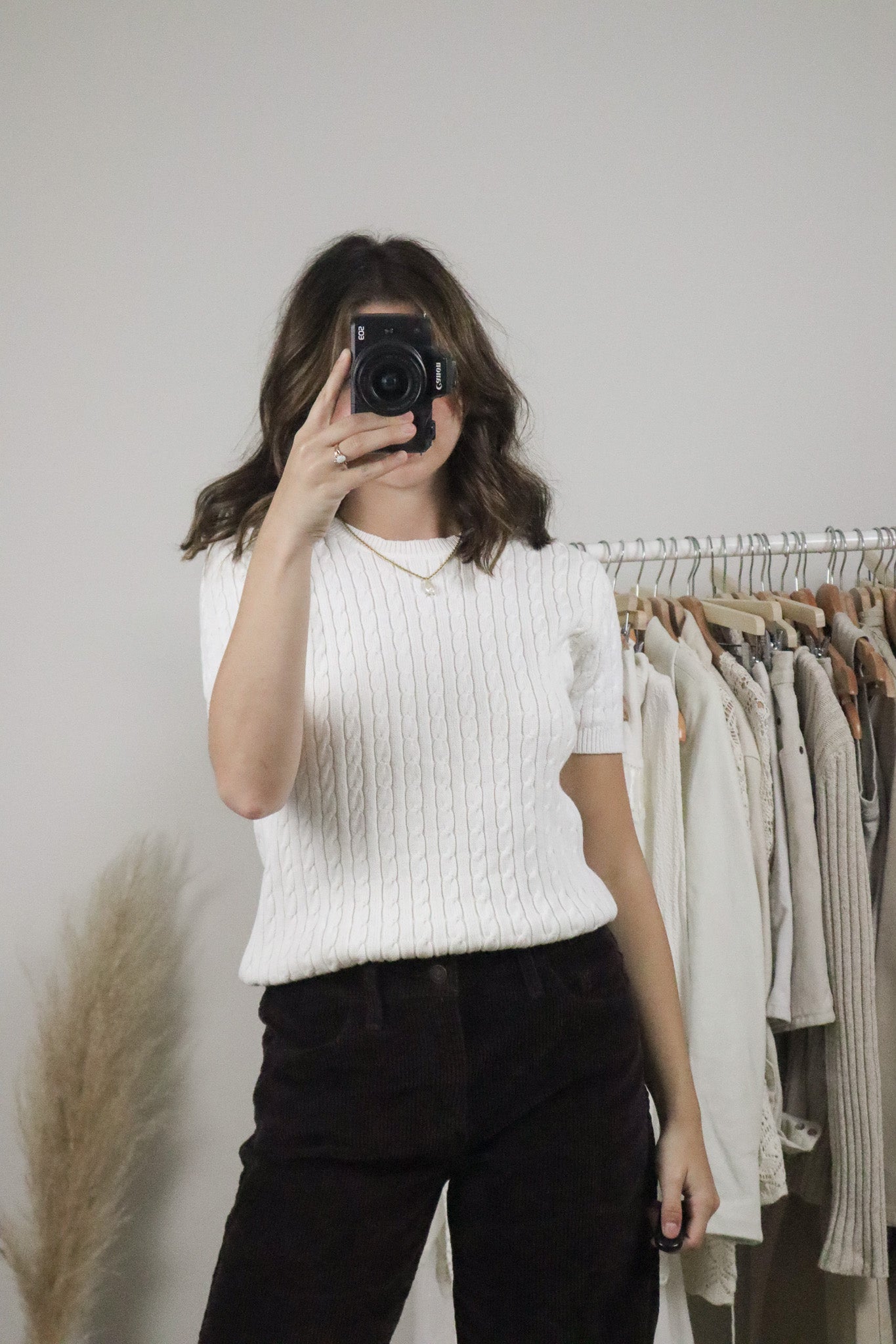 Vintage x Cotton Textured Short Sleeve Knit (S)