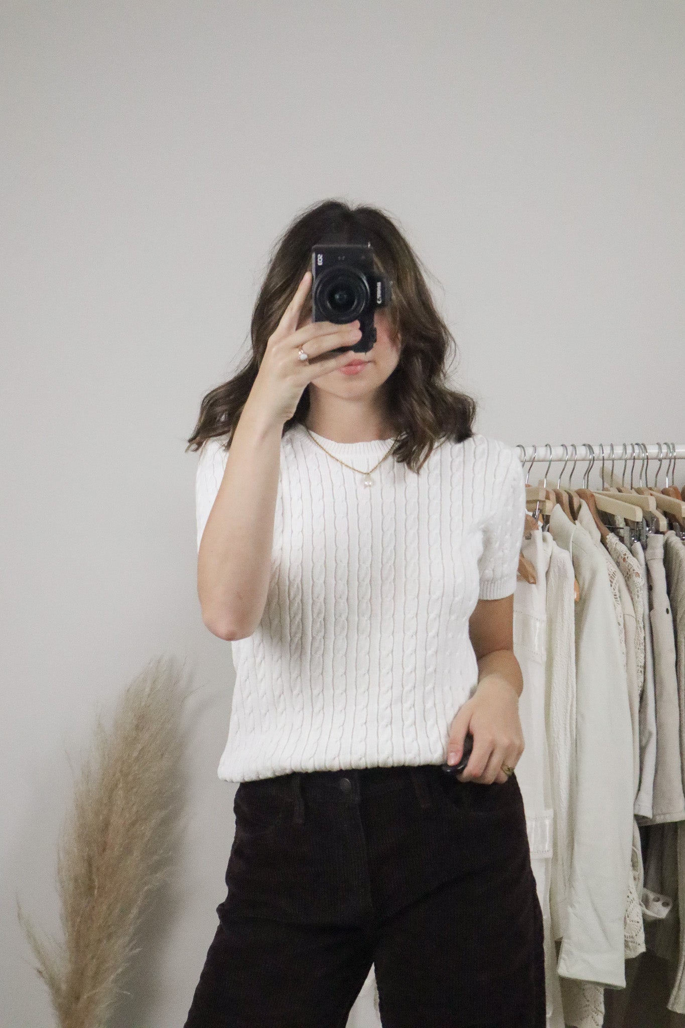 Vintage x Cotton Textured Short Sleeve Knit (S)