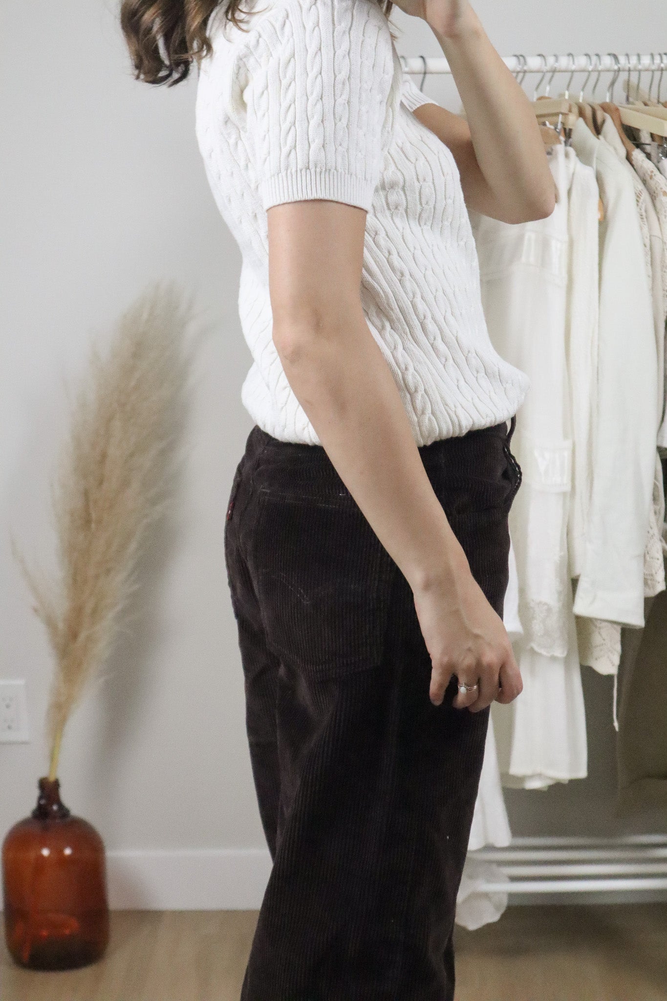 Vintage x Cotton Textured Short Sleeve Knit (S)