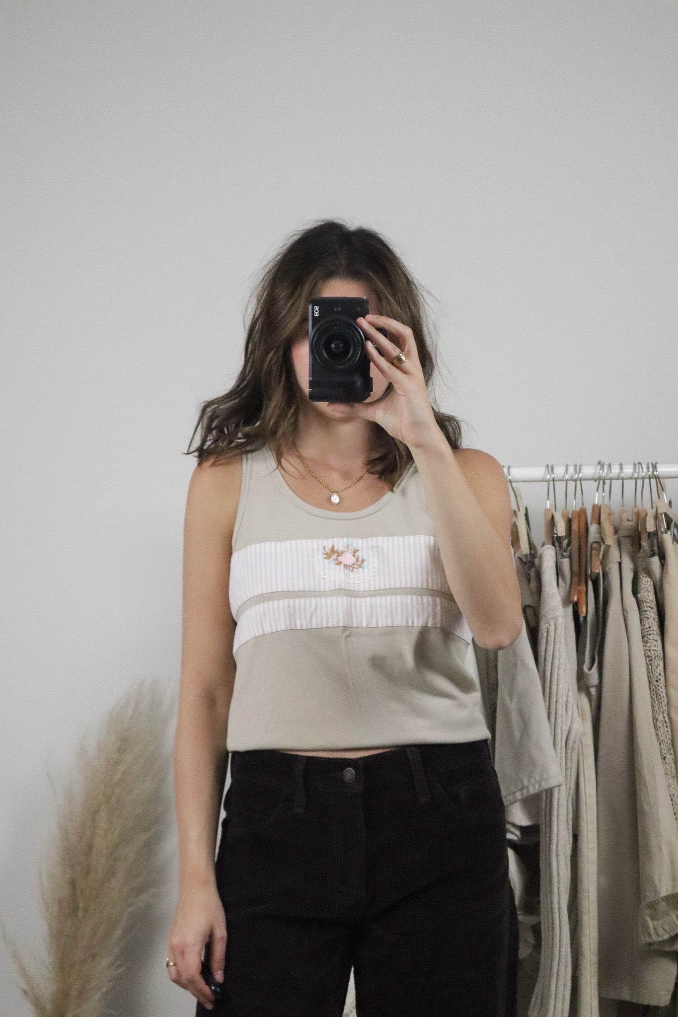 Vintage x Embroidered Tank (M)