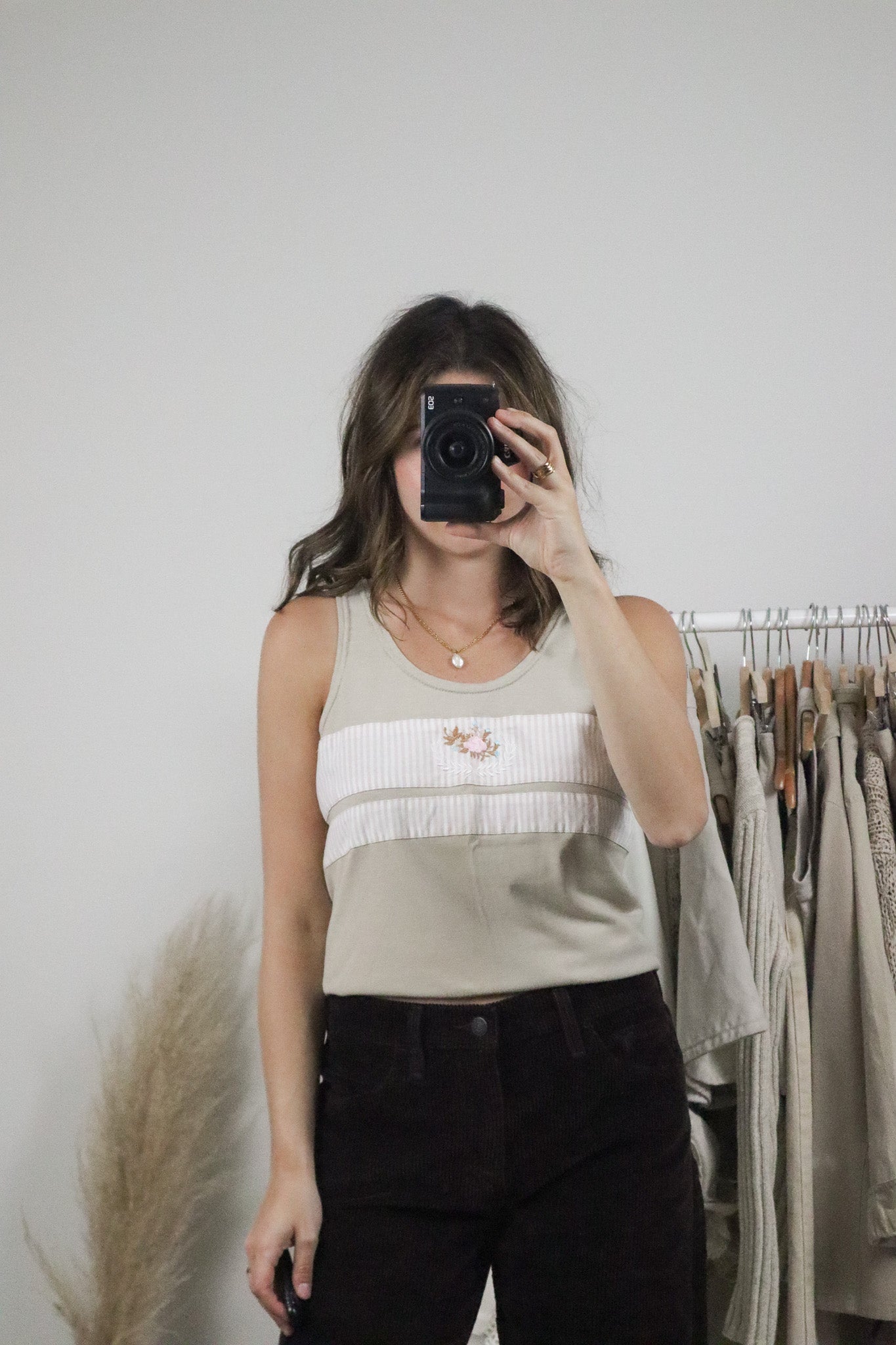 Vintage x Embroidered Tank (M)