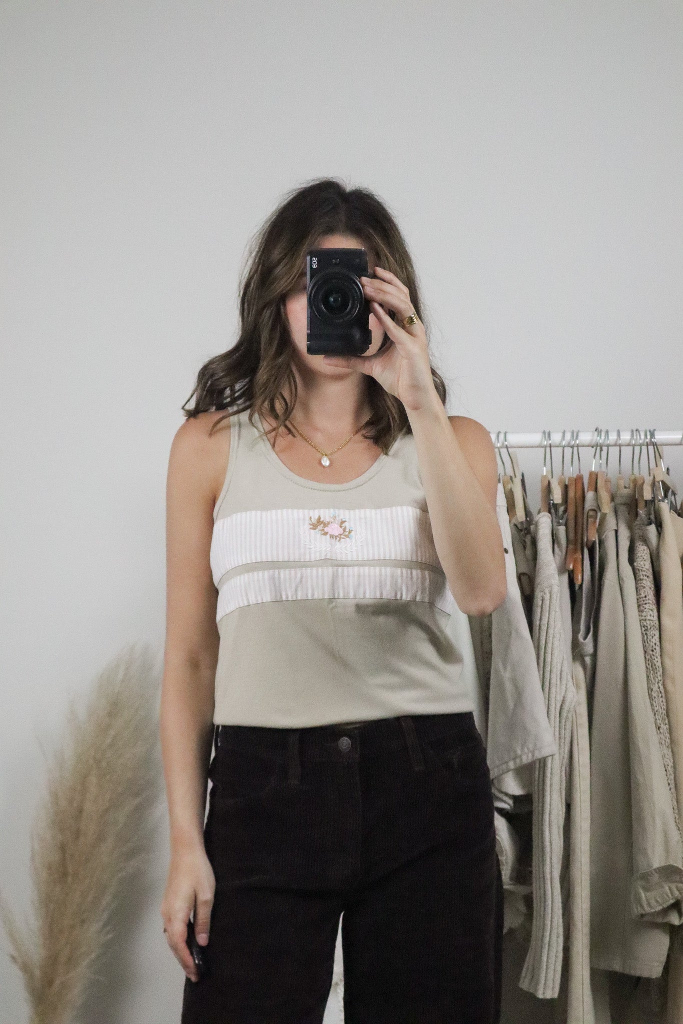 Vintage x Embroidered Tank (M)