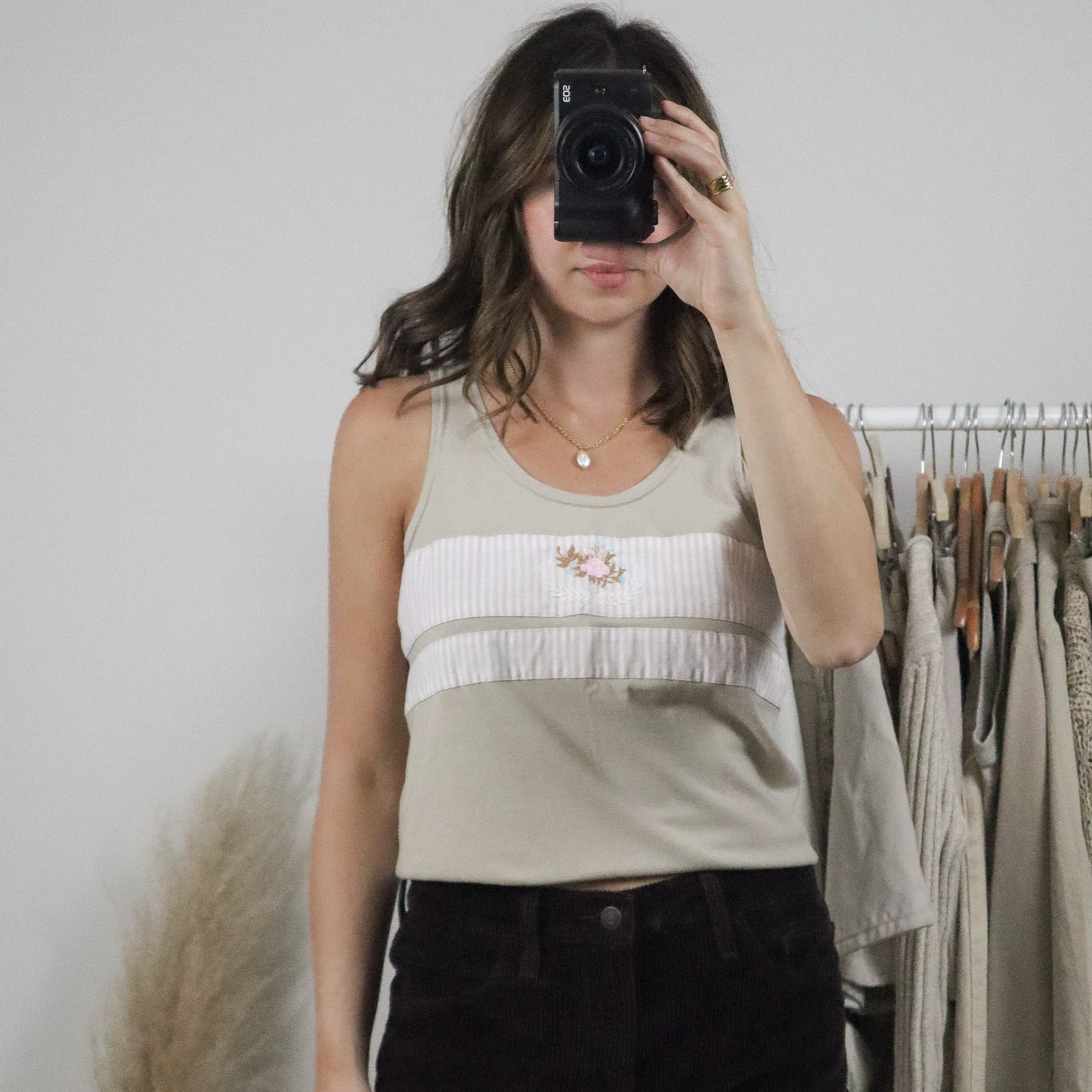 Vintage x Embroidered Tank (M)