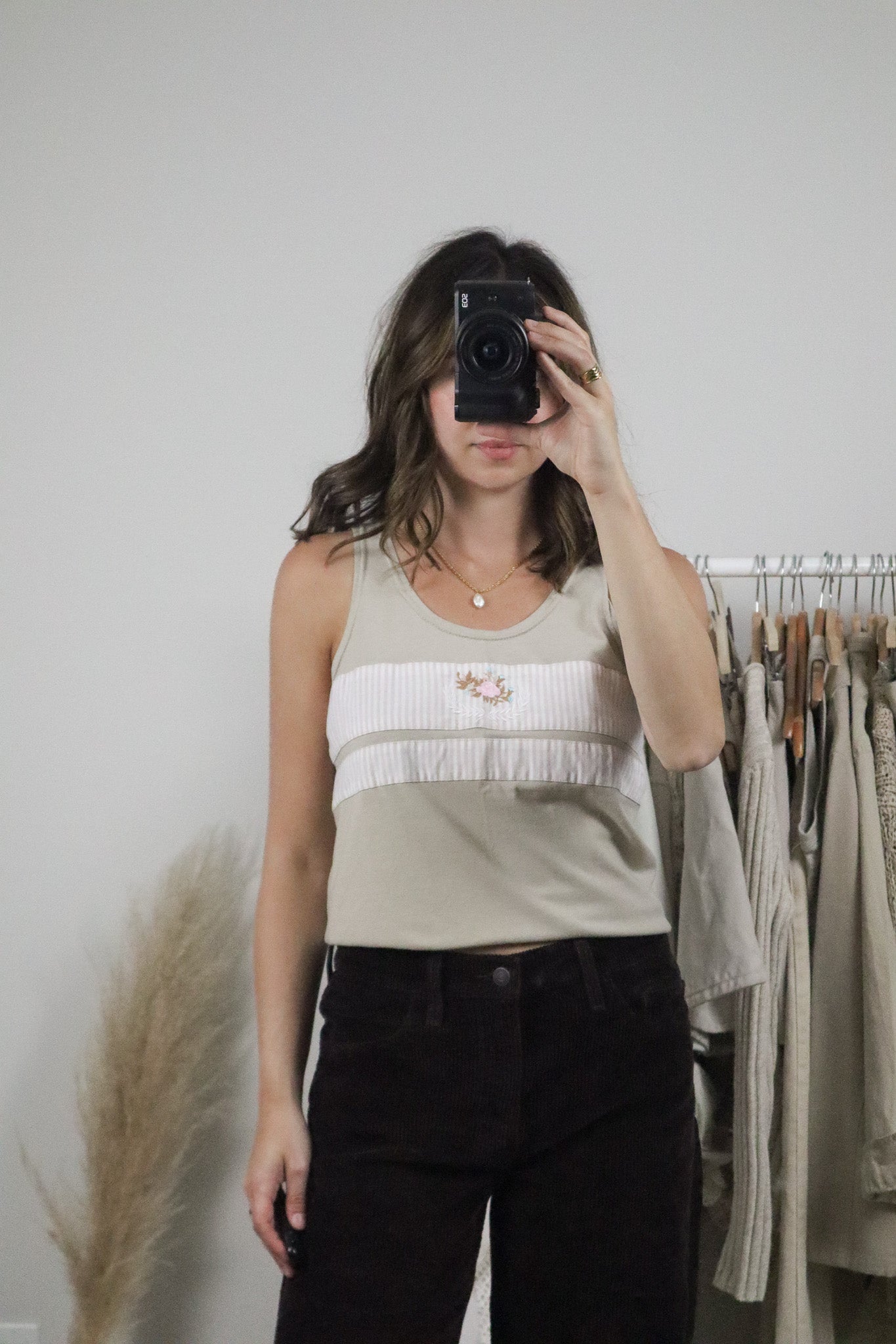 Vintage x Embroidered Tank (M)