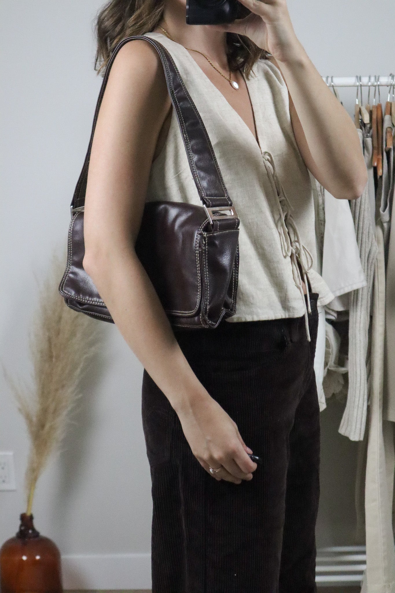 Vintage x Faux Leather Purse